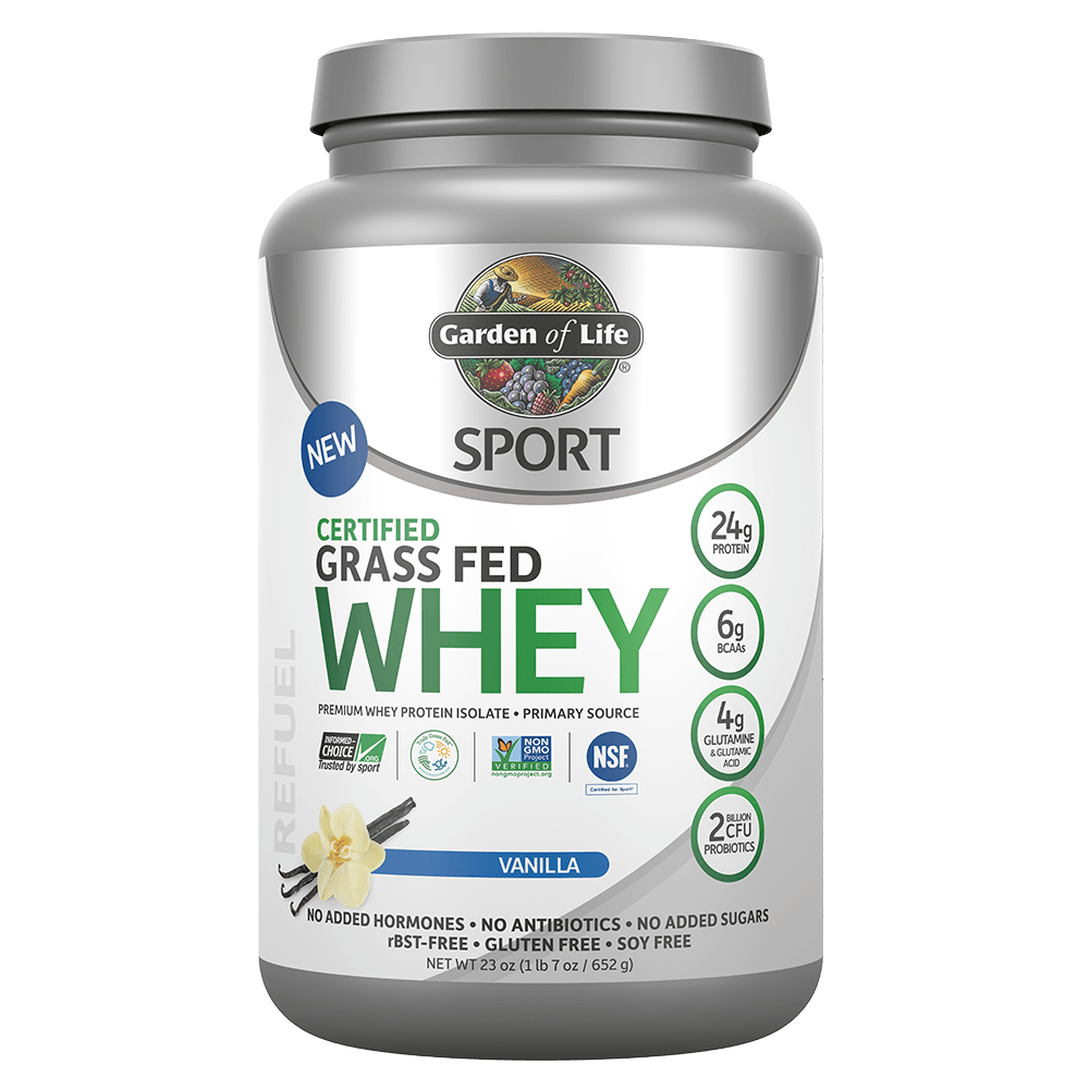 Garden of Life Sport Certified Grass Fed Whey Vanilla 652g - Nature's Source Inc