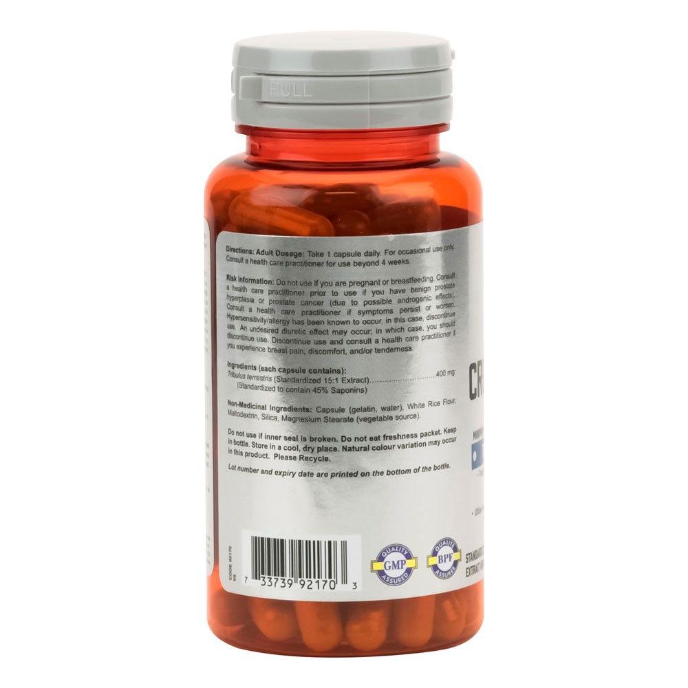 Now Tribulus Croix De Malte 400mg, 100 Capsules - 45% Extract for Men's Health, Promotes Healthy Endocrine Function & Male Reproductive Health - Nature's Source Inc