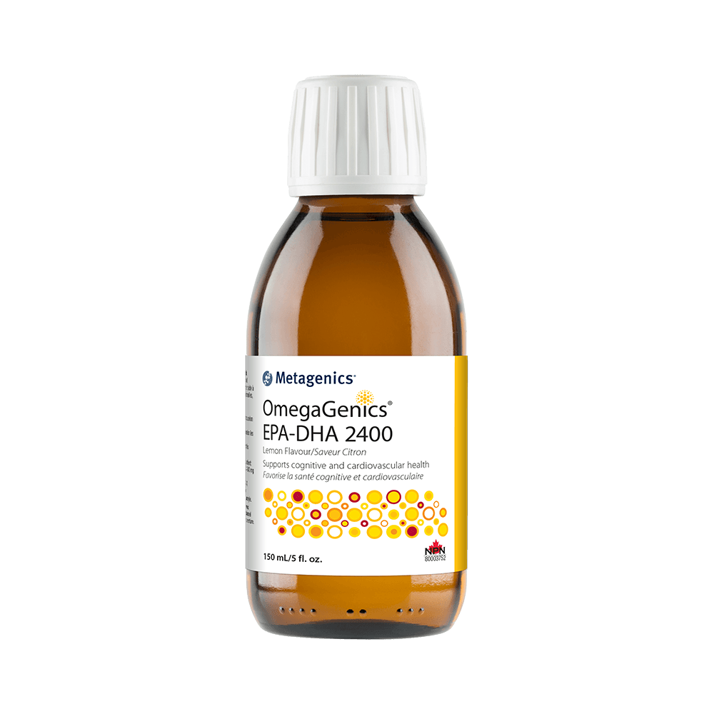 Metagenics OmegaGenics EPA - DHA 2400, 150ml - Omega - 3 Fish Oil Supplement, Triglyceride Form Helps Cardiovascular, Musculoskeletal, Immune System Health - Nature's Source Inc