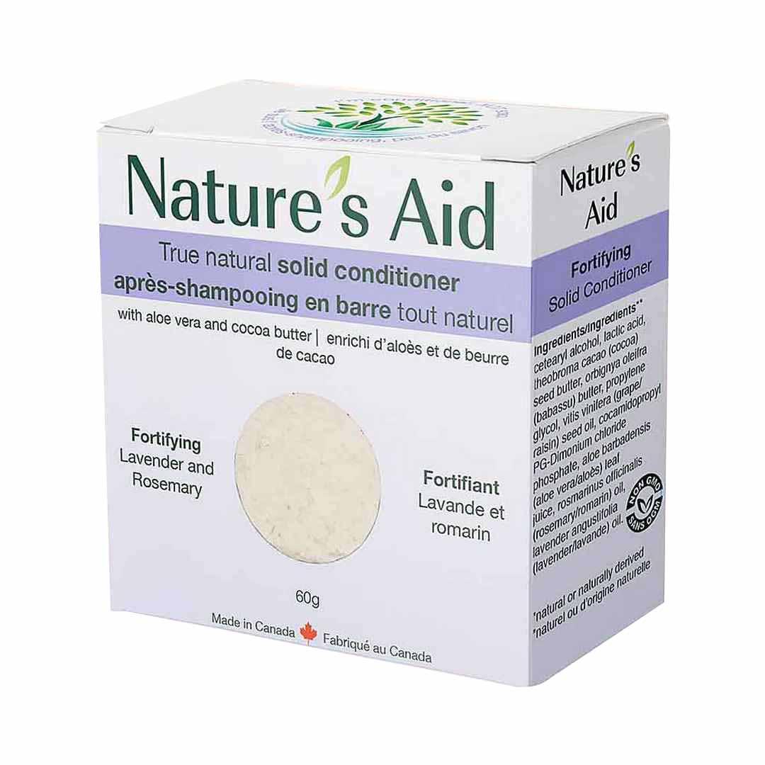 Nature's Aid Fortifying Lavender & Rosemary Solid Hair Conditioner Bar - 60g - Nature's Source Inc