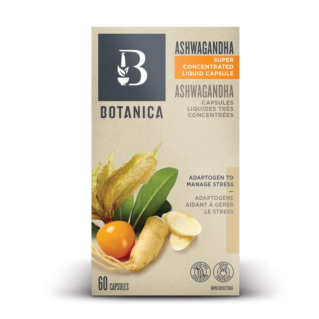 Botanica Ashwagandha Liquid Phytocaps Certified Organic 60c - Nature's Source Inc