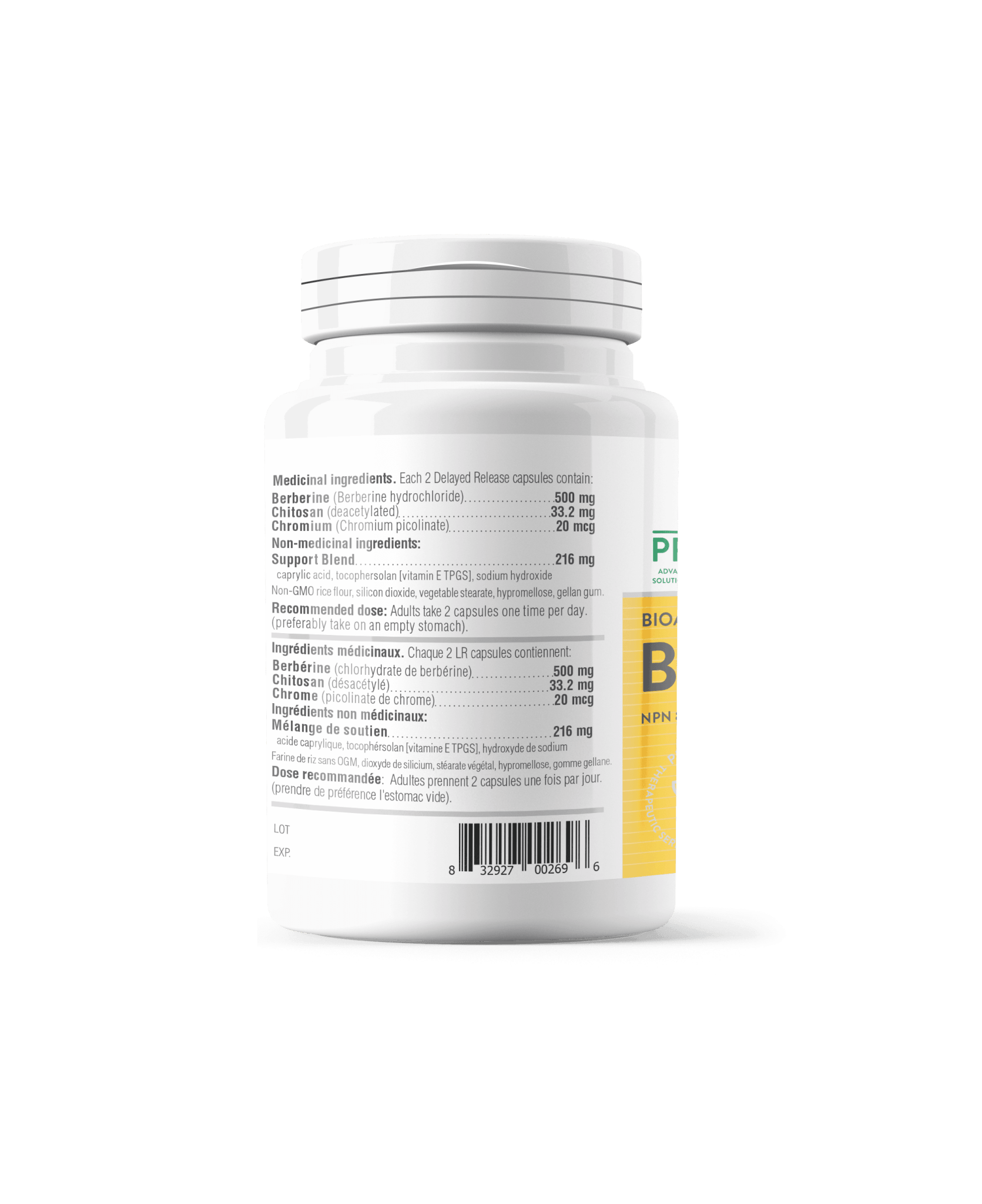 Provita Berberine TPGS 60 capsules - Nature's Source Inc