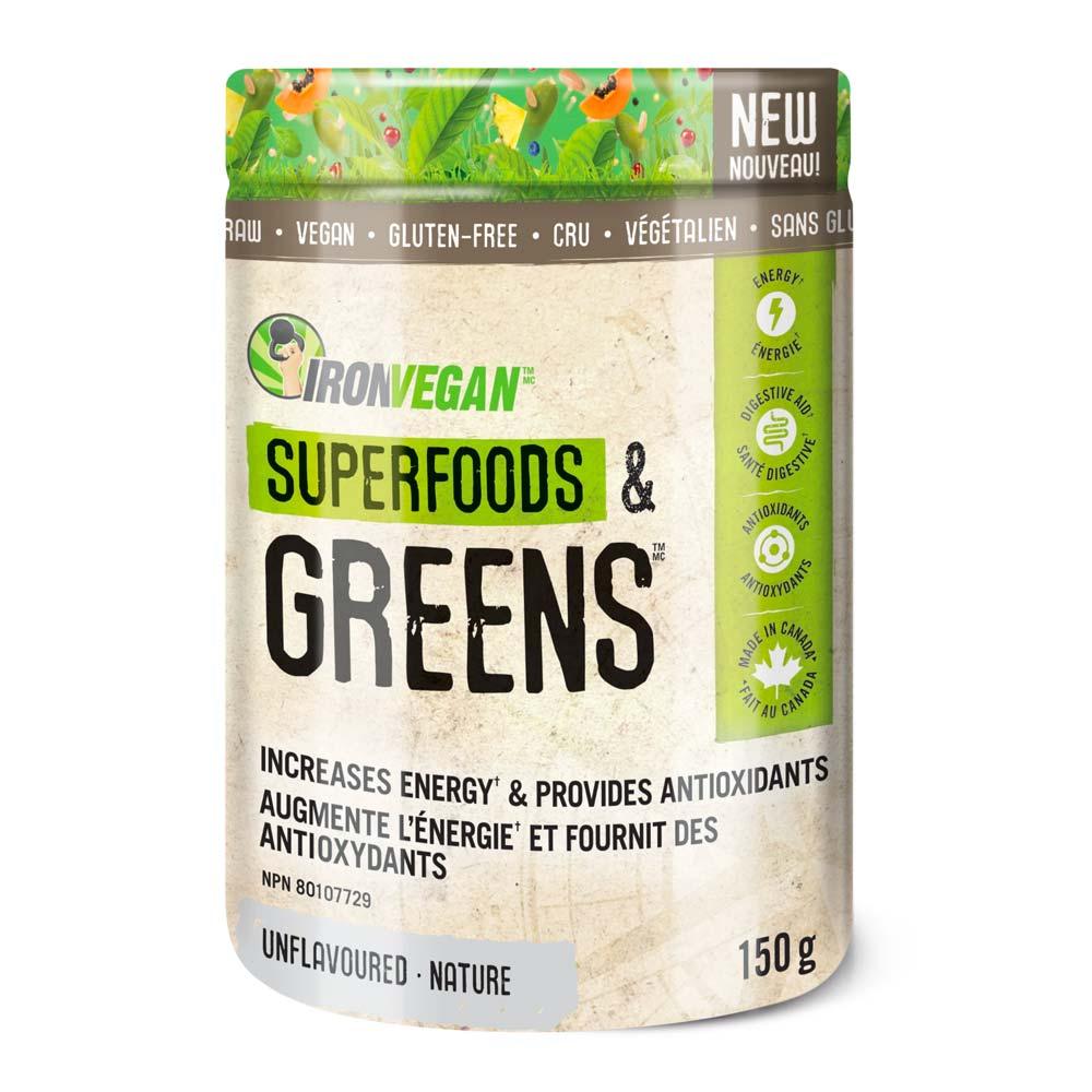 Iron Vegan Superfoods & Greens Unflavoured 150g - Nature's Source Inc