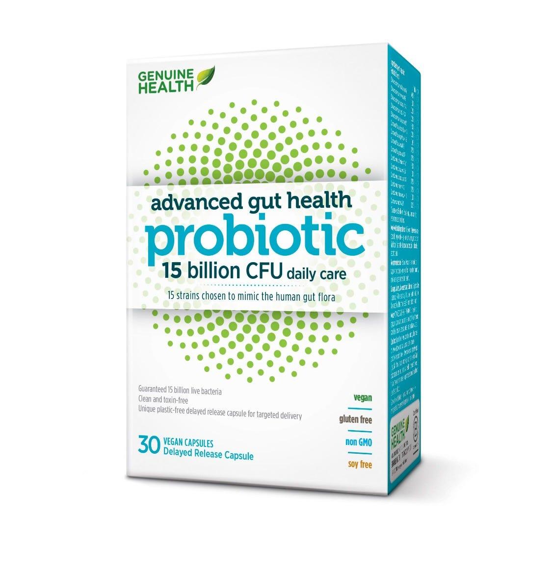 Genuine Health Advanced Gut Probiotics 15 Billion 30vc - Nature's Source Inc