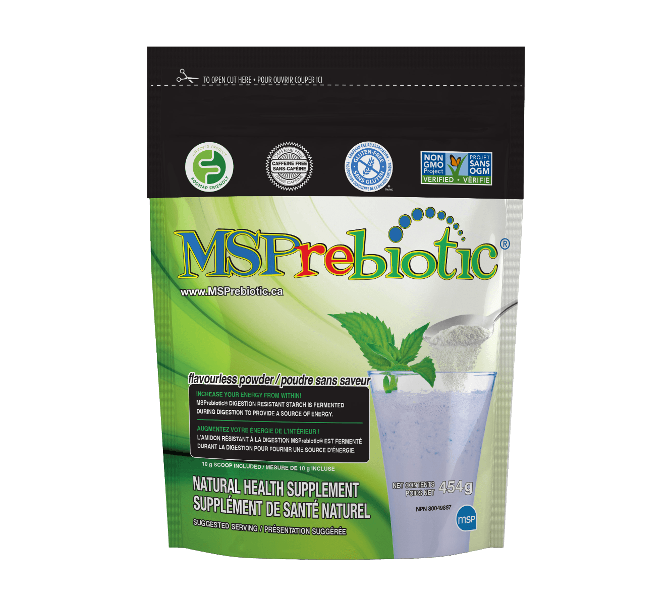 MSPrebiotic Healthy Microbiome Prebiotic Supplement (454g) - Nature's Source Inc