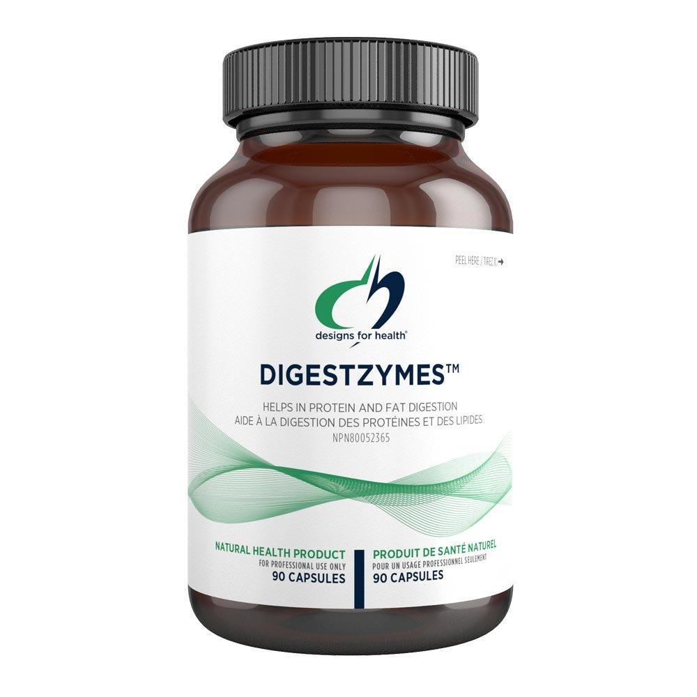 Designs for Health Digestzymes™ 90 Capsules - Digestive Enzymes With Betaine HCl Helps in Protein and Fat Digestion, Gas & Bloating Relief - Nature's Source Inc
