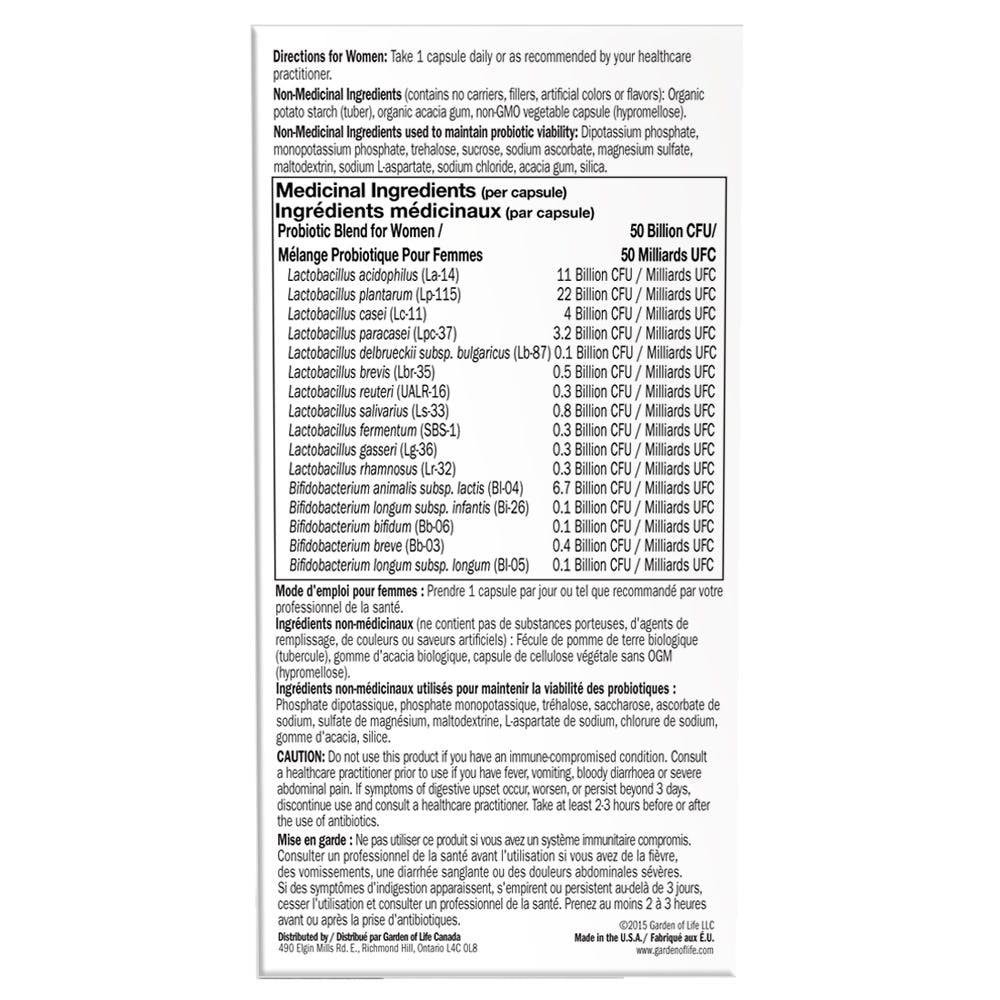 Garden of Life Dr. Formulated Probiotics for Women 30 Vegan Capsules - Supports Immune System And Digestive Health, Promotes Growth Of Good Bacteria For Optimal Benefit, Good For Women's GI Health - Nature's Source Inc