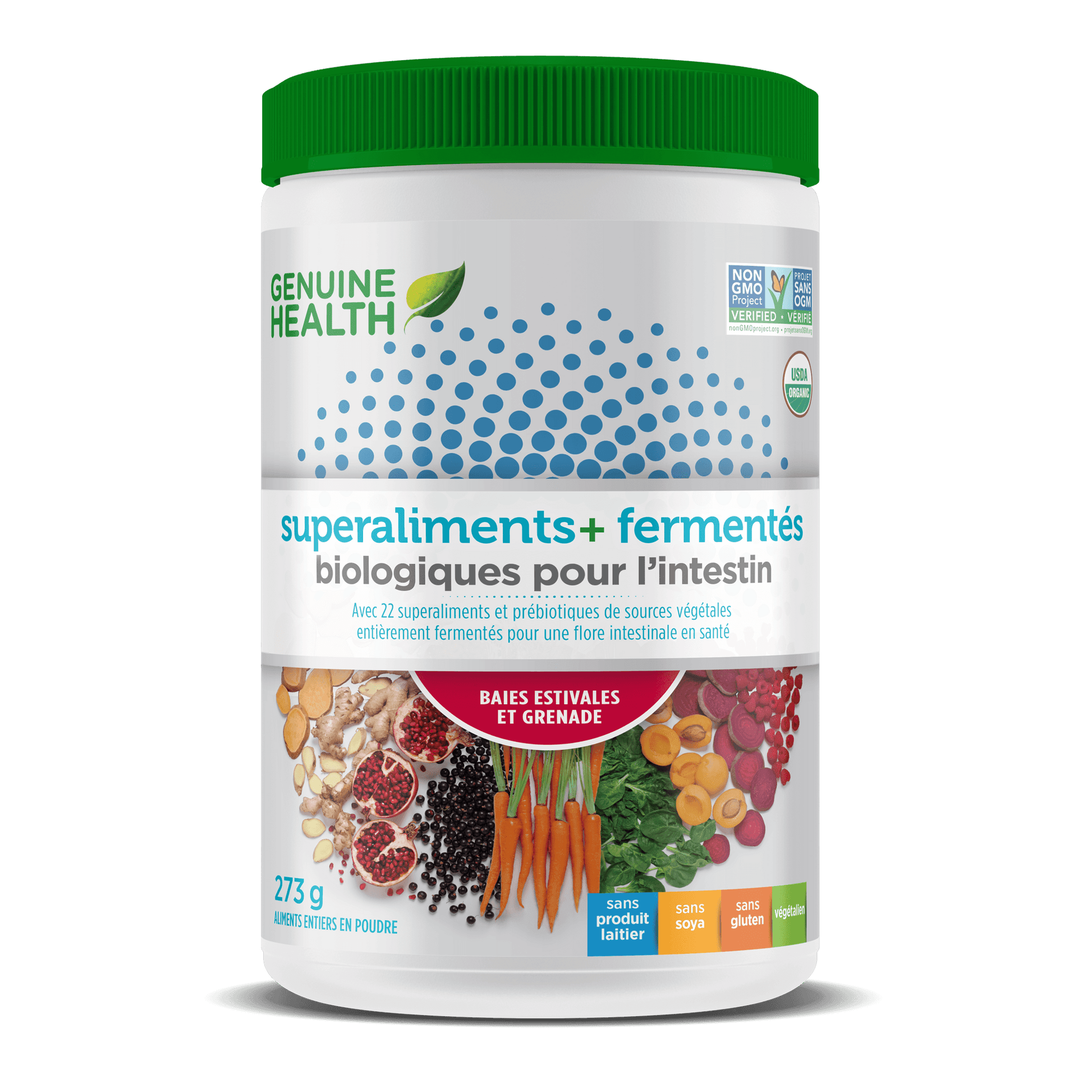 Genuine Health Organic Gut Superfood Summerberry Pomeg 273g - Nature's Source Inc