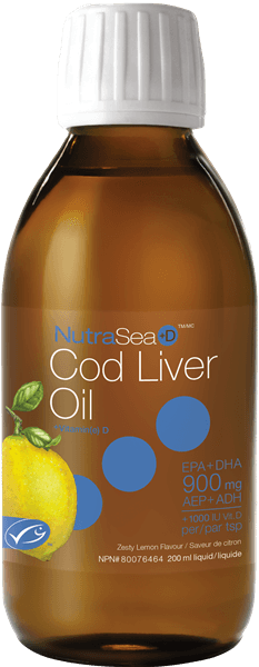 NutraSea Cod Liver Oil Lemon Flavour 200 ml - Nature's Source Inc