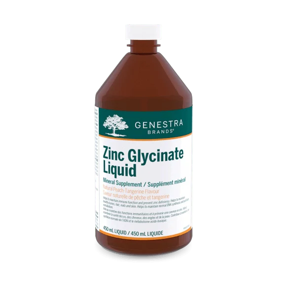 Genestra Brands Zinc Glycinate Natural Peach Tangerine 450ml