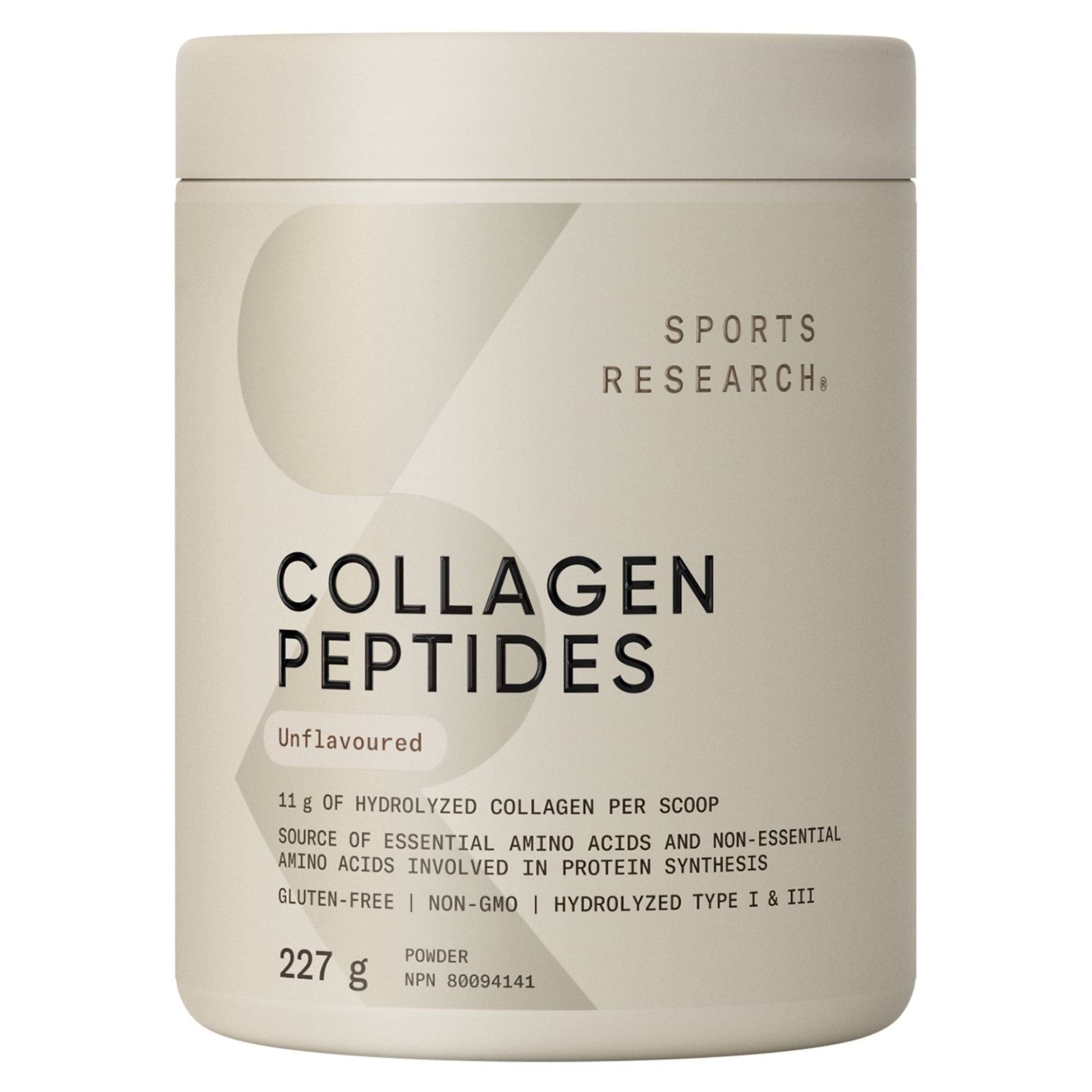 Sports Research Org Collagen Peptides Unflavoured 227g