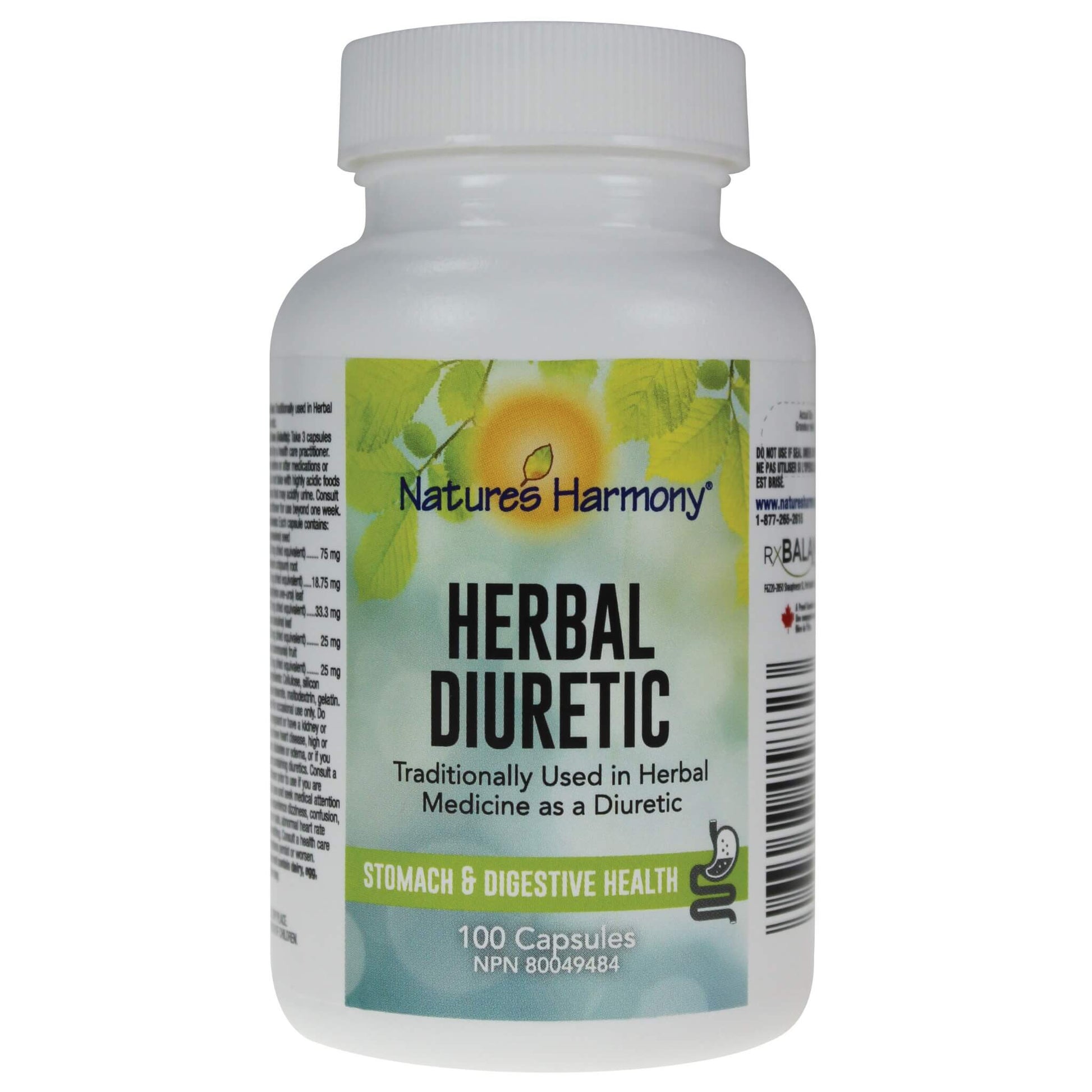 Nature's Harmony Herbal Diuretic 100 Capsules