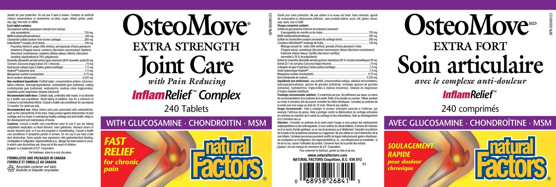 Natural Factors Osteomove Extra Strength 240t