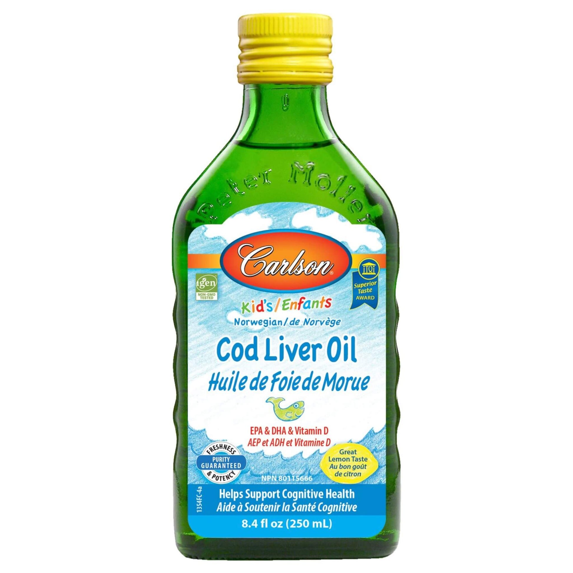 Carlson Cod Liver Oil Kids Lemon 250ml