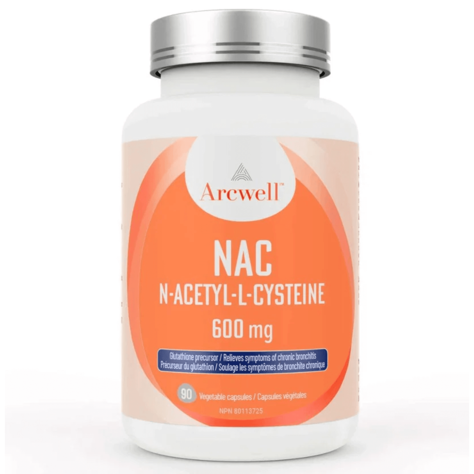 Arcwell NAC N-Acetyl-L-Cysteine 600mg 90 Vegetable Capsules
