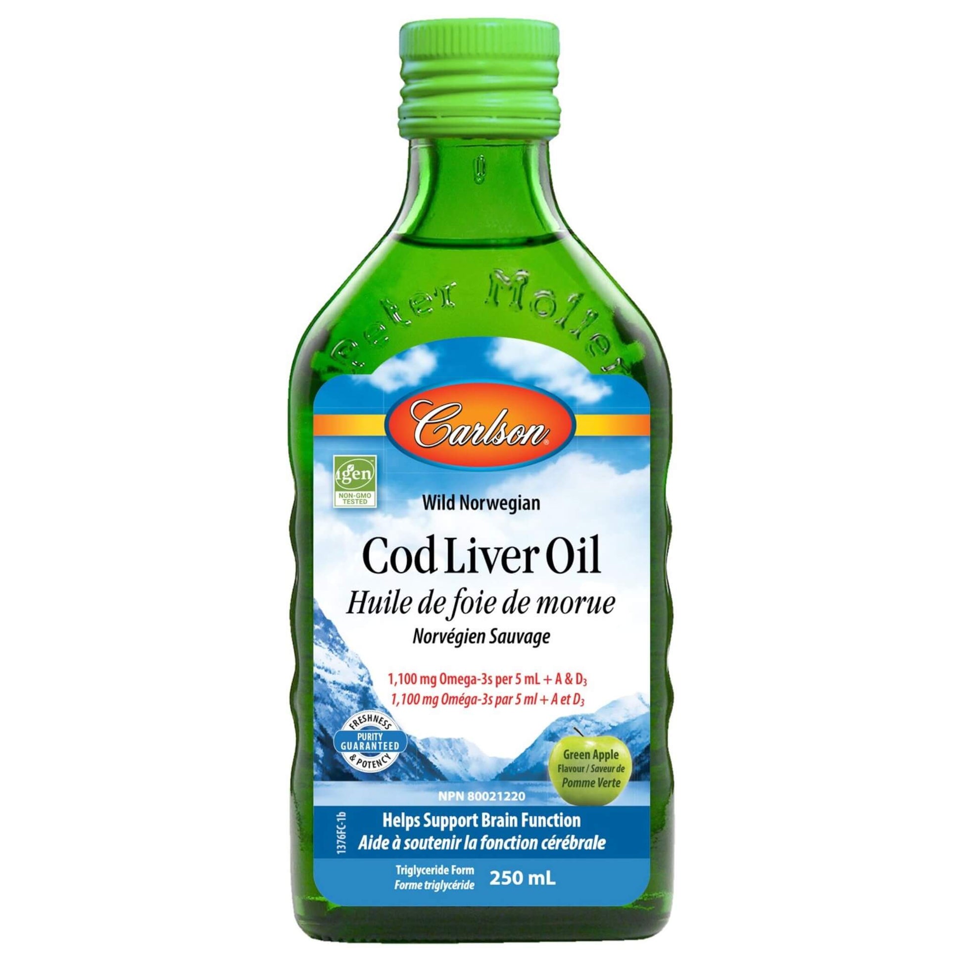 Carlson Cod Liver Oil Green Apple 250ml