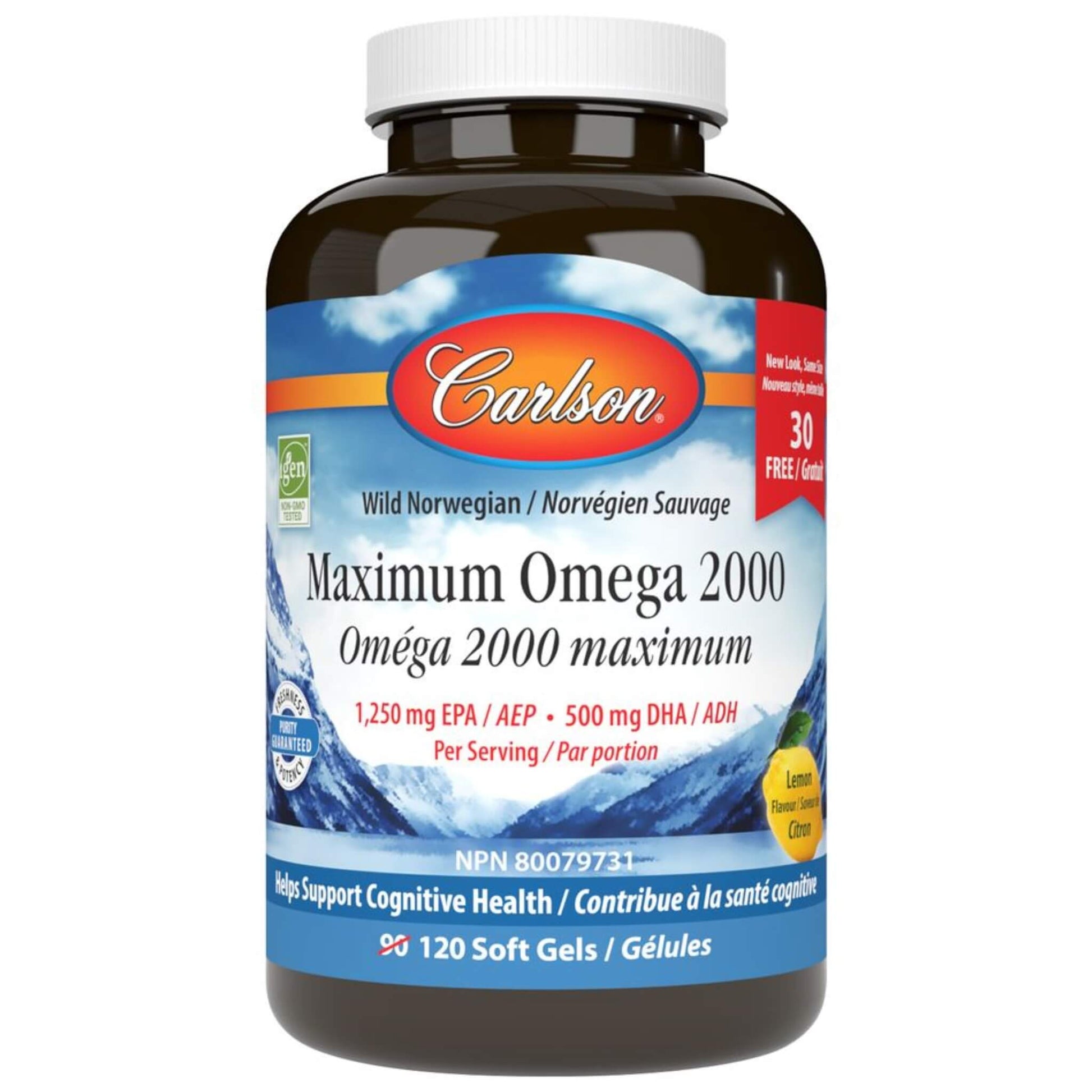 Carlson Maximum Omega 2000 120 Softgels