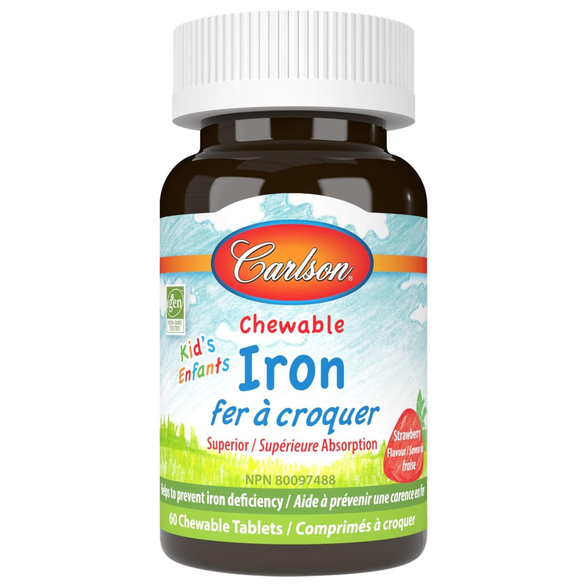 Carlson Kids Iron 60 Chewable Tablets