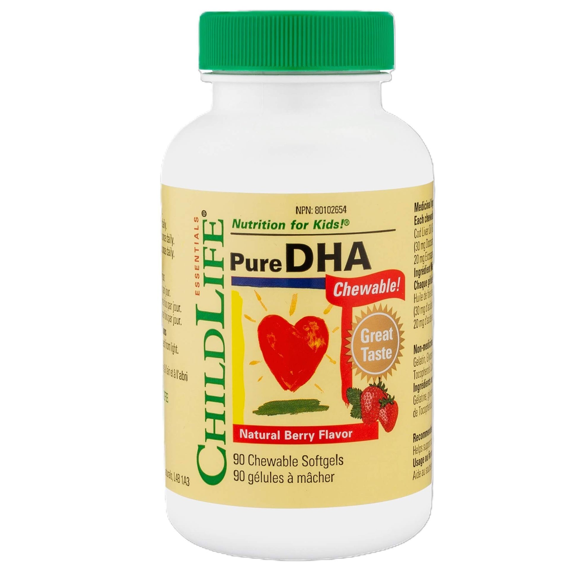 ChildLife Essentials Pure DHA Chewable 90 Softgels - Support Healthy Brain Growth And Cognitive Function, Purified To Remove Toxins While Maintaining Top Quality, Daily Dosage For Optimal Health