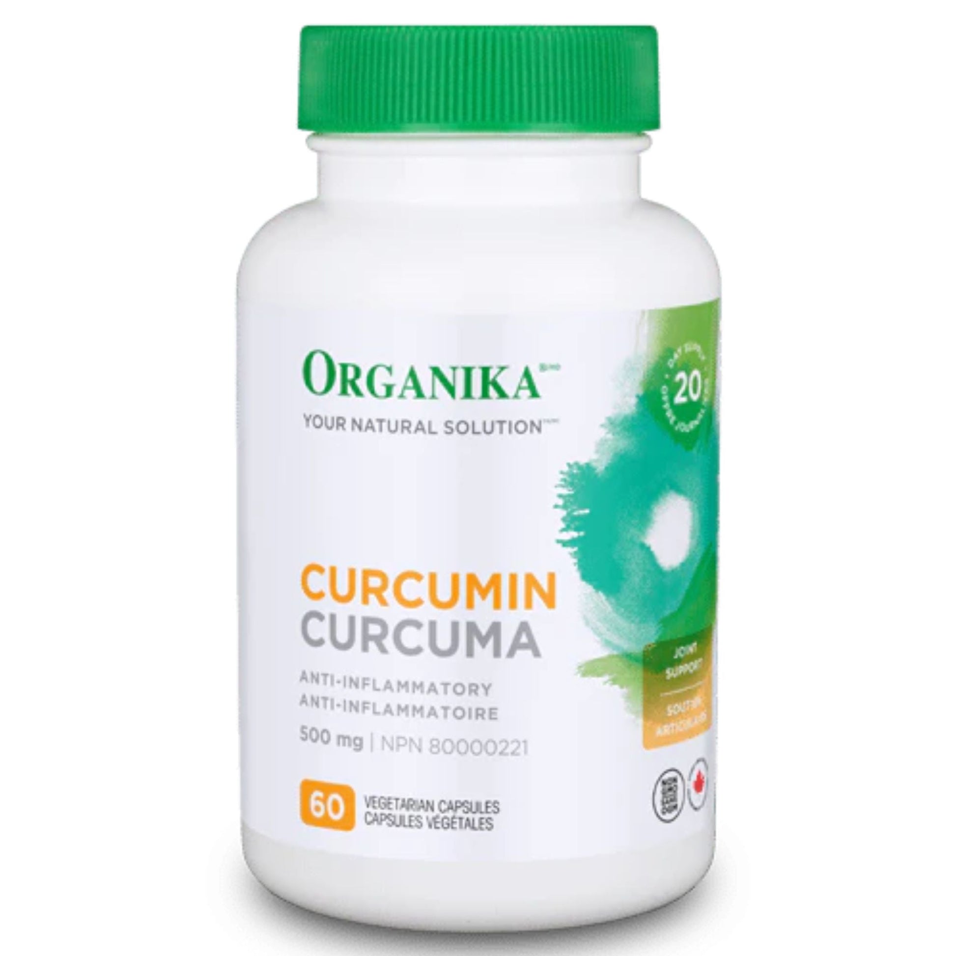 Organika Curcumin 500mg 60 Vegetarian Capsules