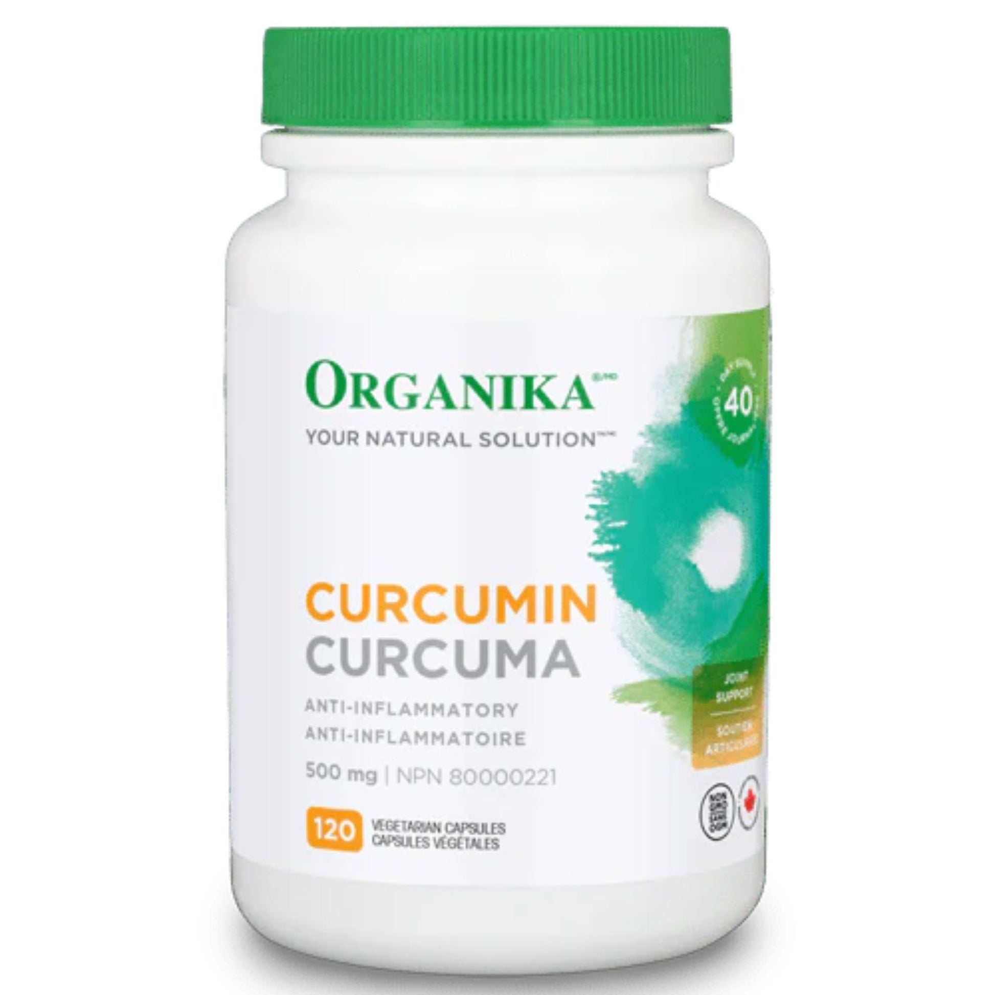 Organika Curcumin 500mg 120 Vegetarian Capsules
