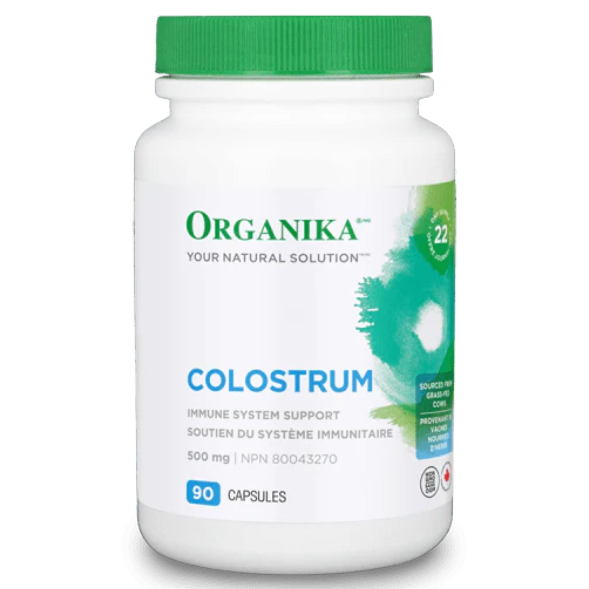Organika Colostrum Bovine 500mg 90 Capsules