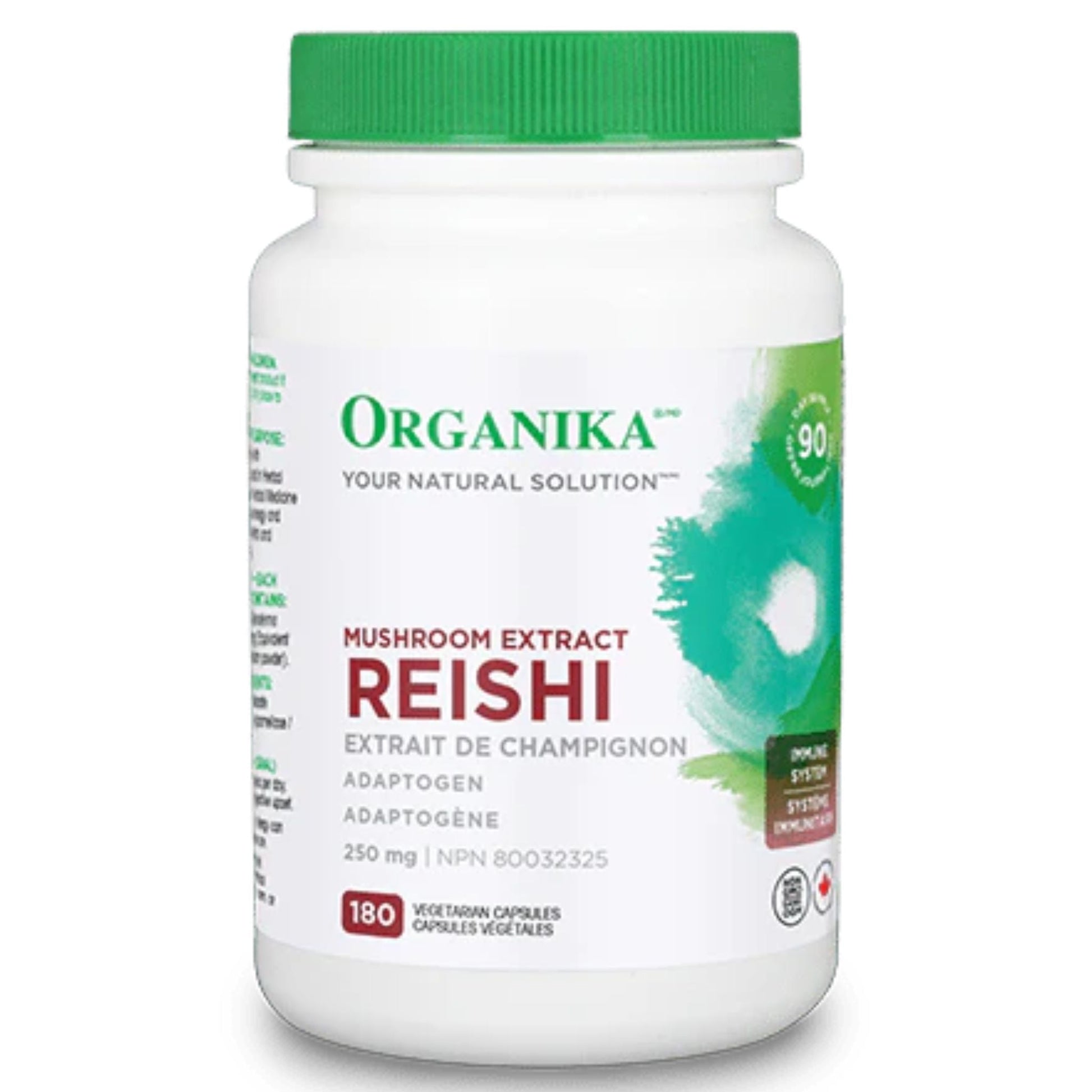 Organika Reishi Mushroom 250mg 180 Vegetarian Capsules