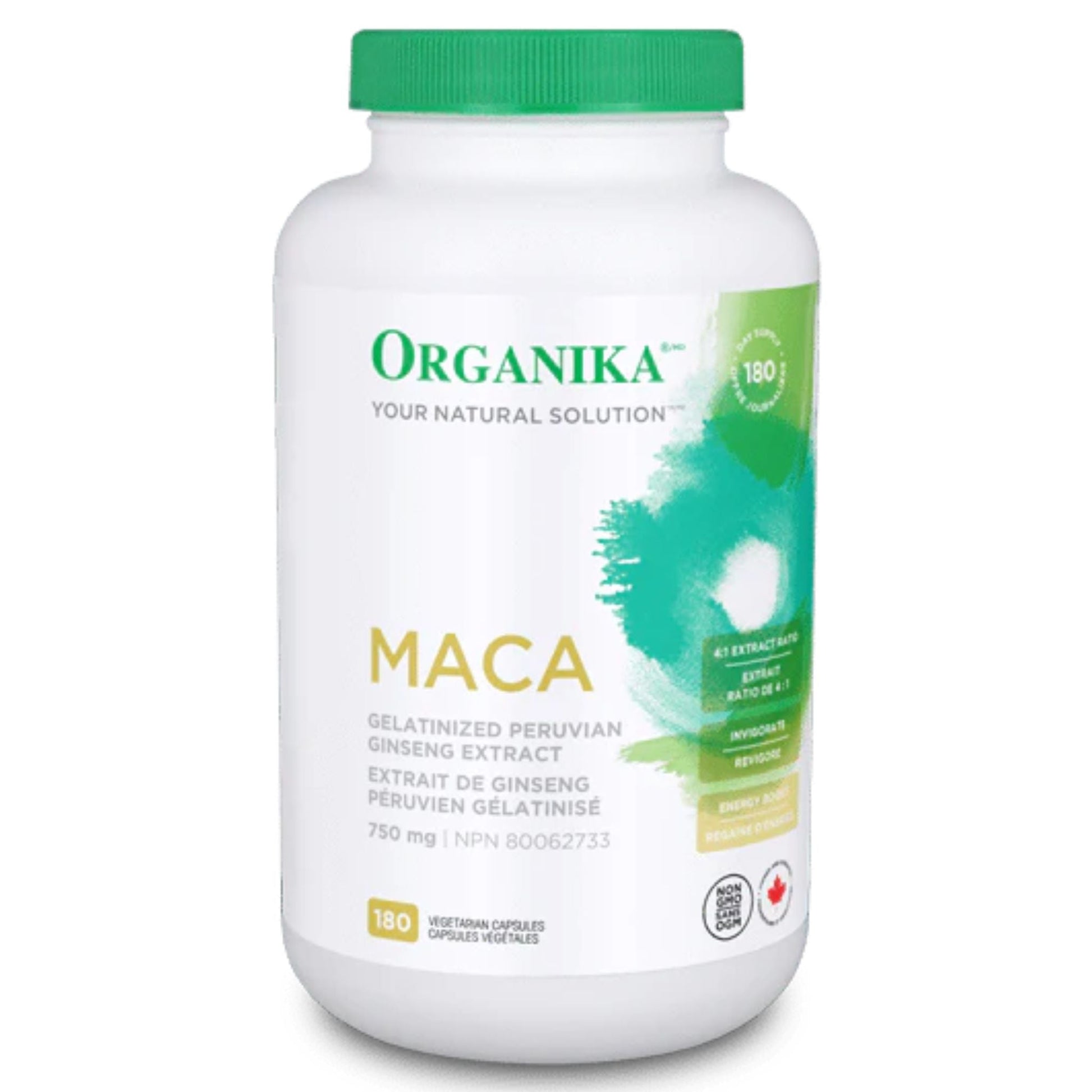 Organika Maca 750mg 180 Vegetarian Capsules