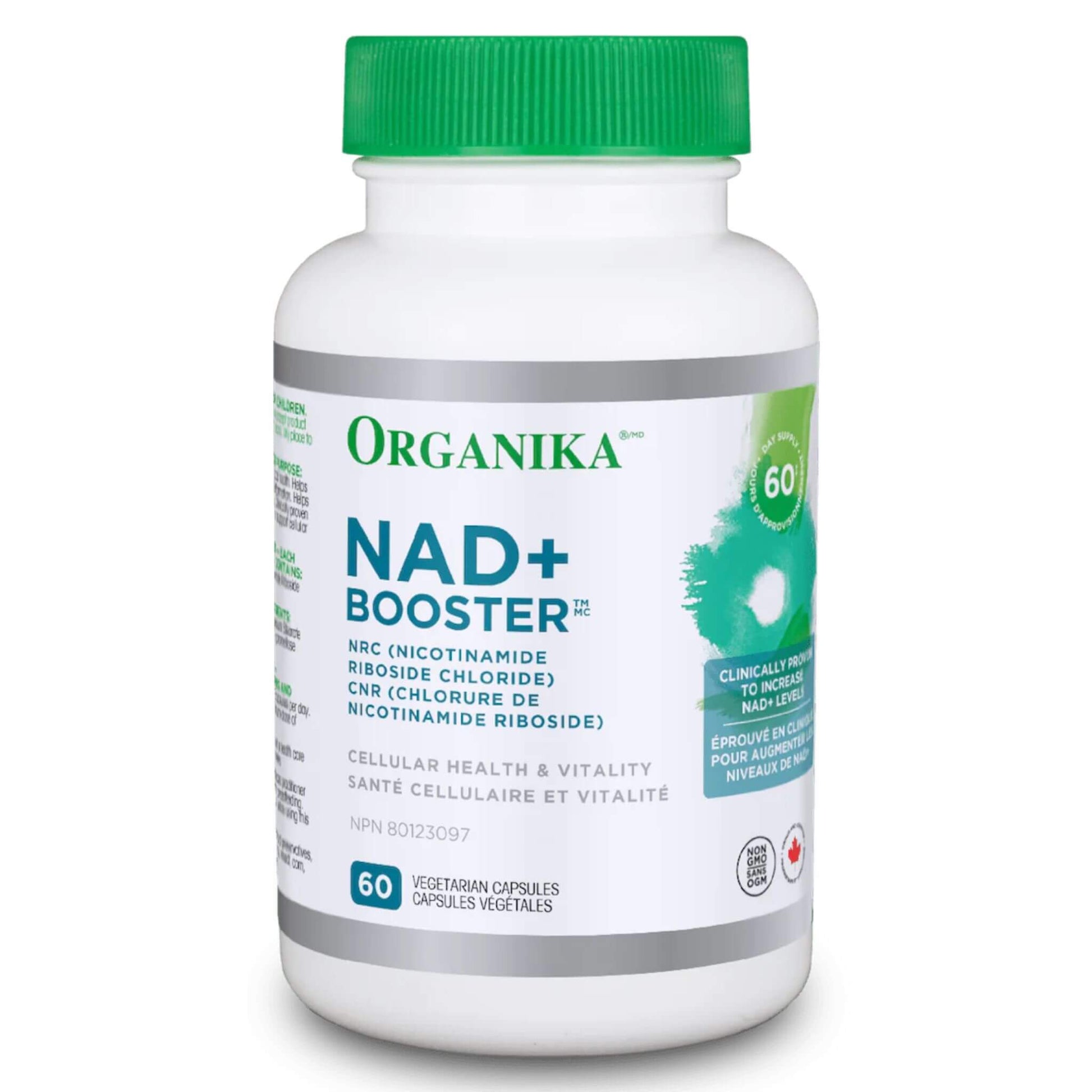 Organika NAD+ Booster 60 Vegan Capsules - Supports Cellular and Vitality, Boosts NAD Level, Anti-Aging, Aids in Energy Metabolism