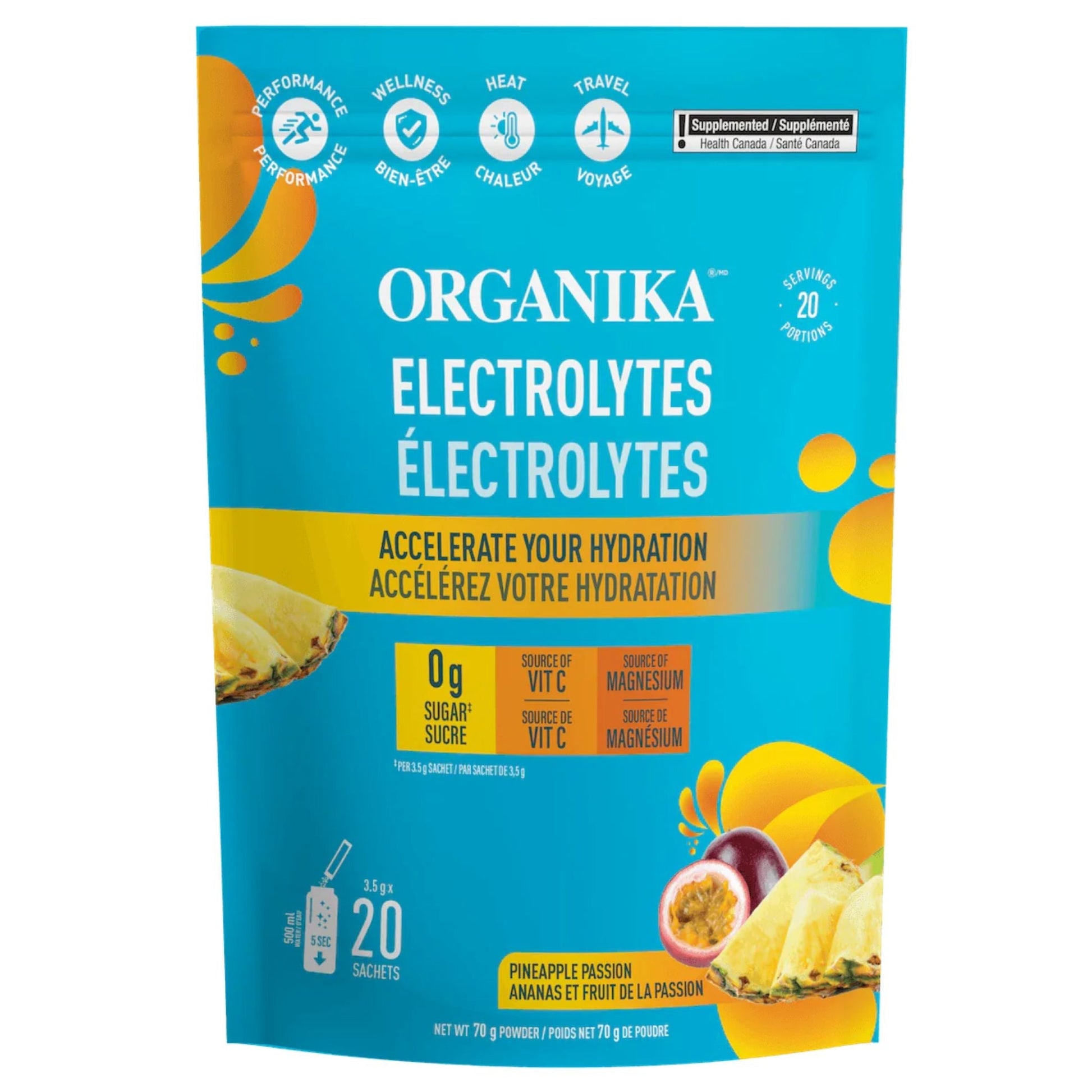Organika Ele Sachetsrolytes Pineapple Passion 20 Sachets
