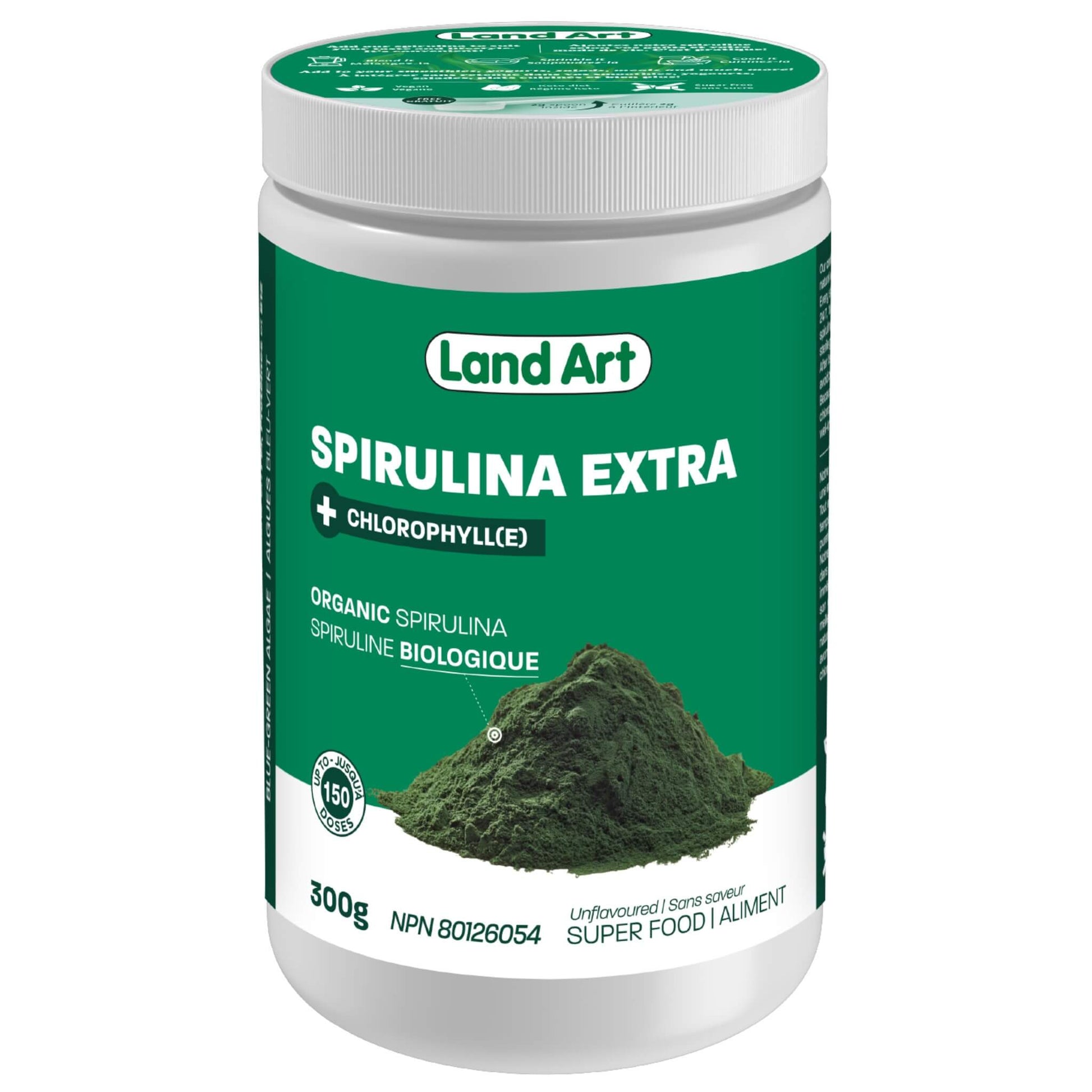 Land Art Spirulina Extra Unflavoured 300g