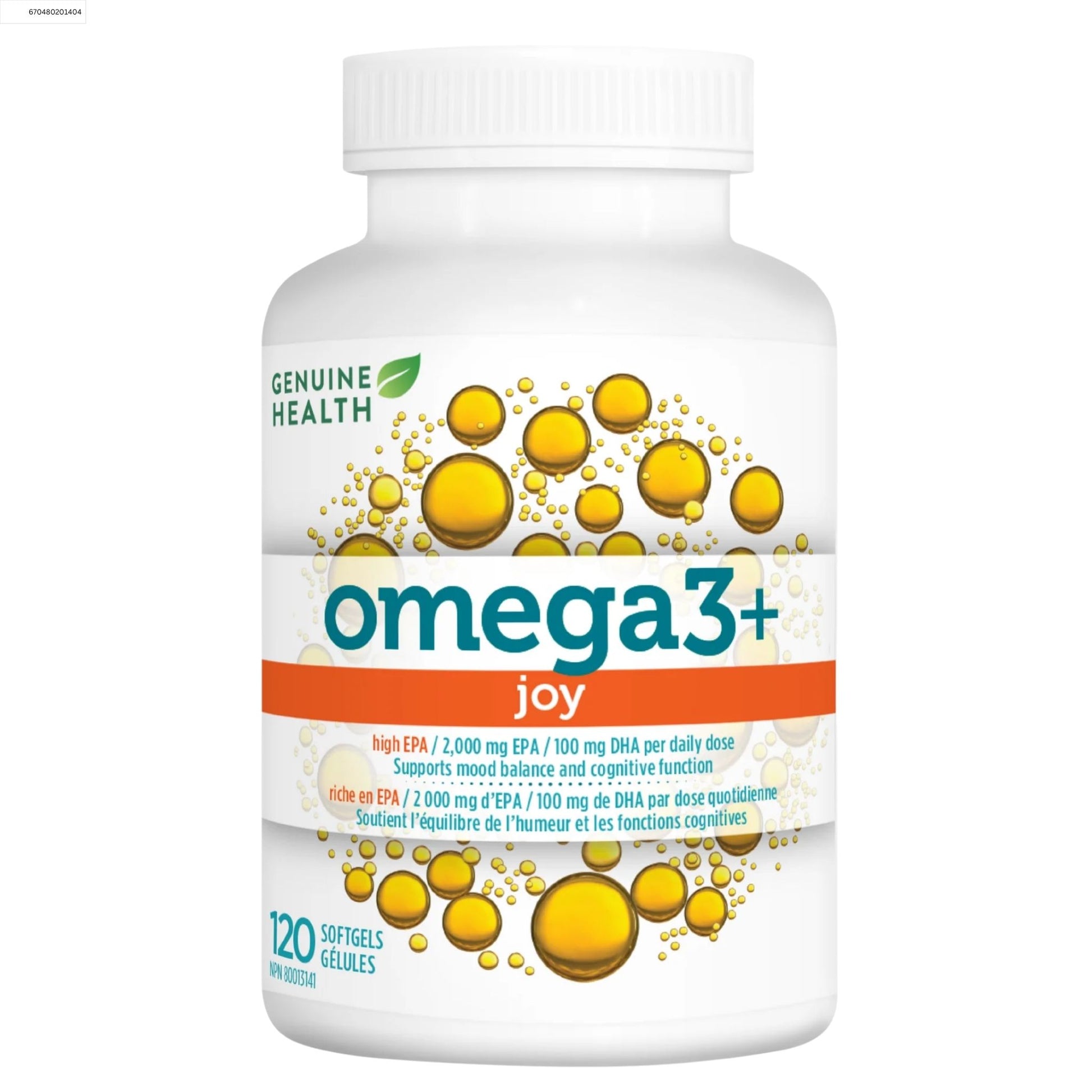 Genuine Health Omega3+ Joy 120 Softgels