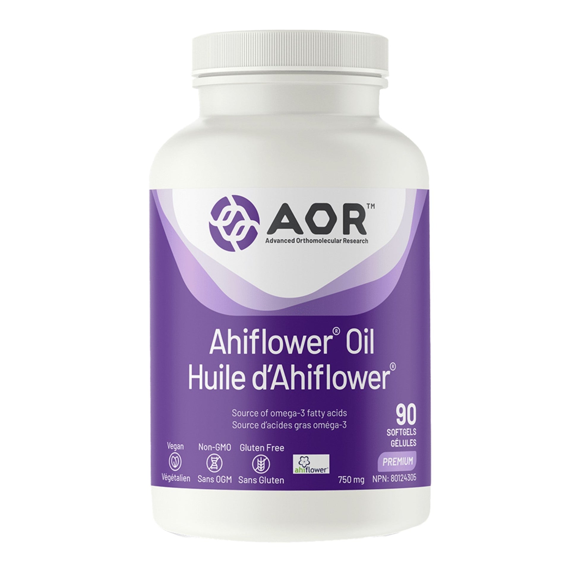 AOR Ahiflower Oil 750mg 90 Softgels