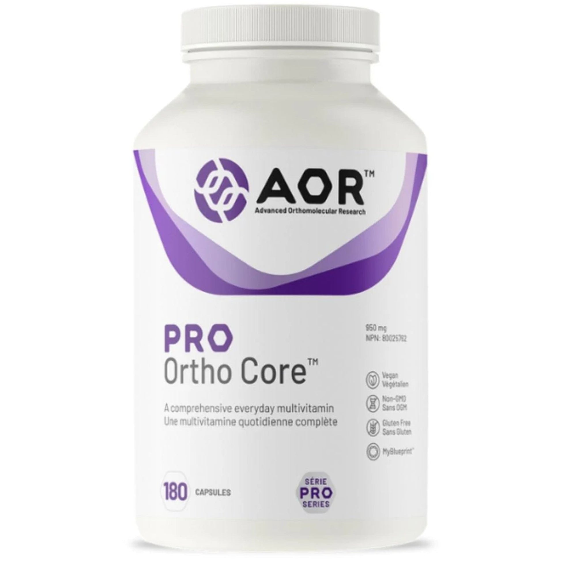 AOR Pro Ortho Core 180 Capsules - Comprehensive Everyday Multivitamin, Provides Biologically Crucial Antioxidants and Phytonutrients