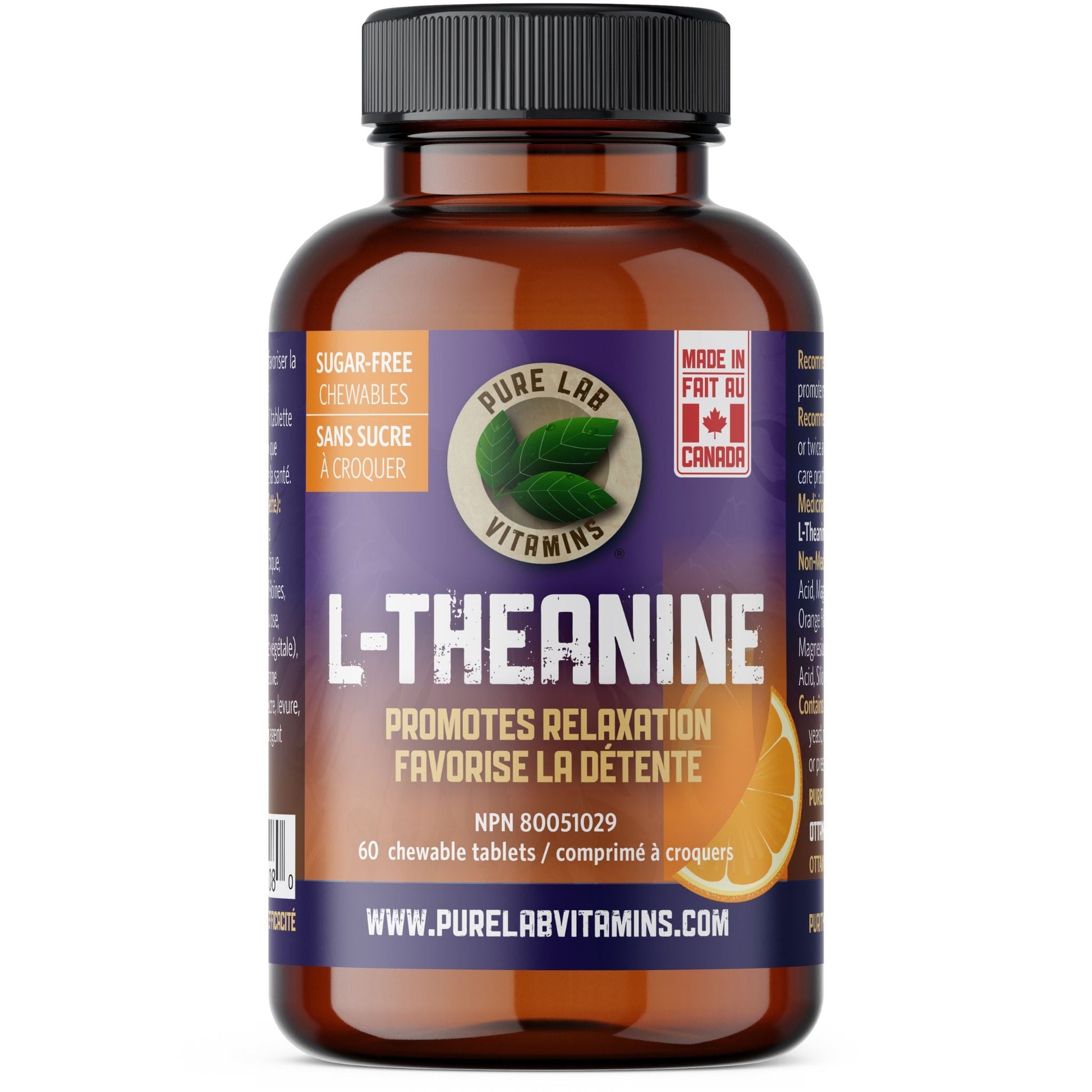 PURE LAB Vitamins L-Theanine 125Mg 60ct