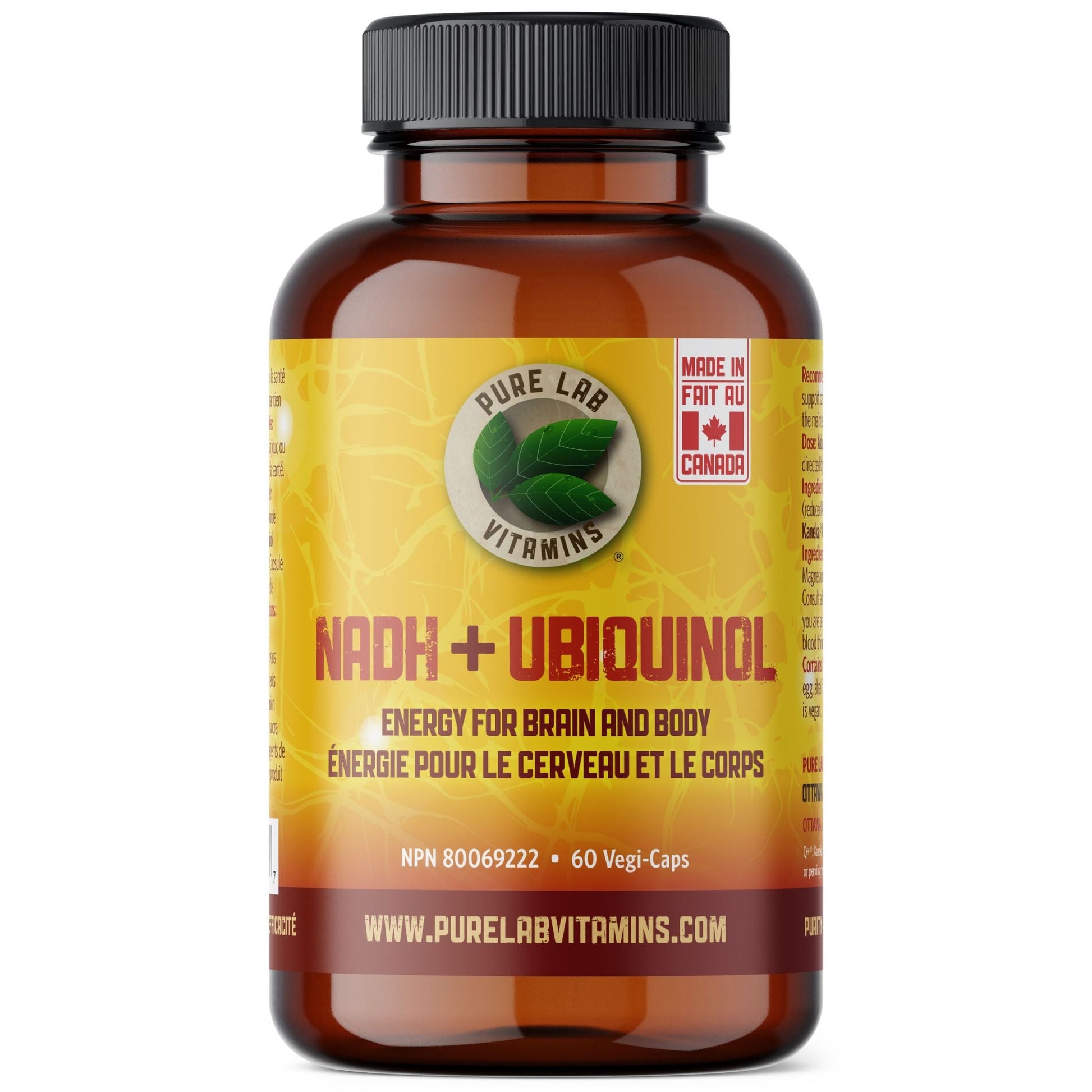 PURE LAB Vitamins NADH+Ubiquinol (60 Veg Caps)
