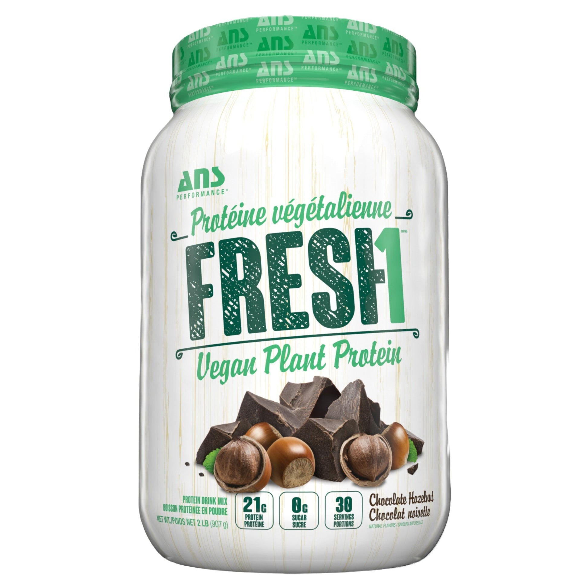 ANS Performance Fresh1 Protein Chocolate Hazelnut 907g - Blend Of 5 Different Protein Sources, Contains 9 Essential Amino Acids That Provide Energy, Support Muscle Recovery, And Growth, All-Natural High Protein Shake