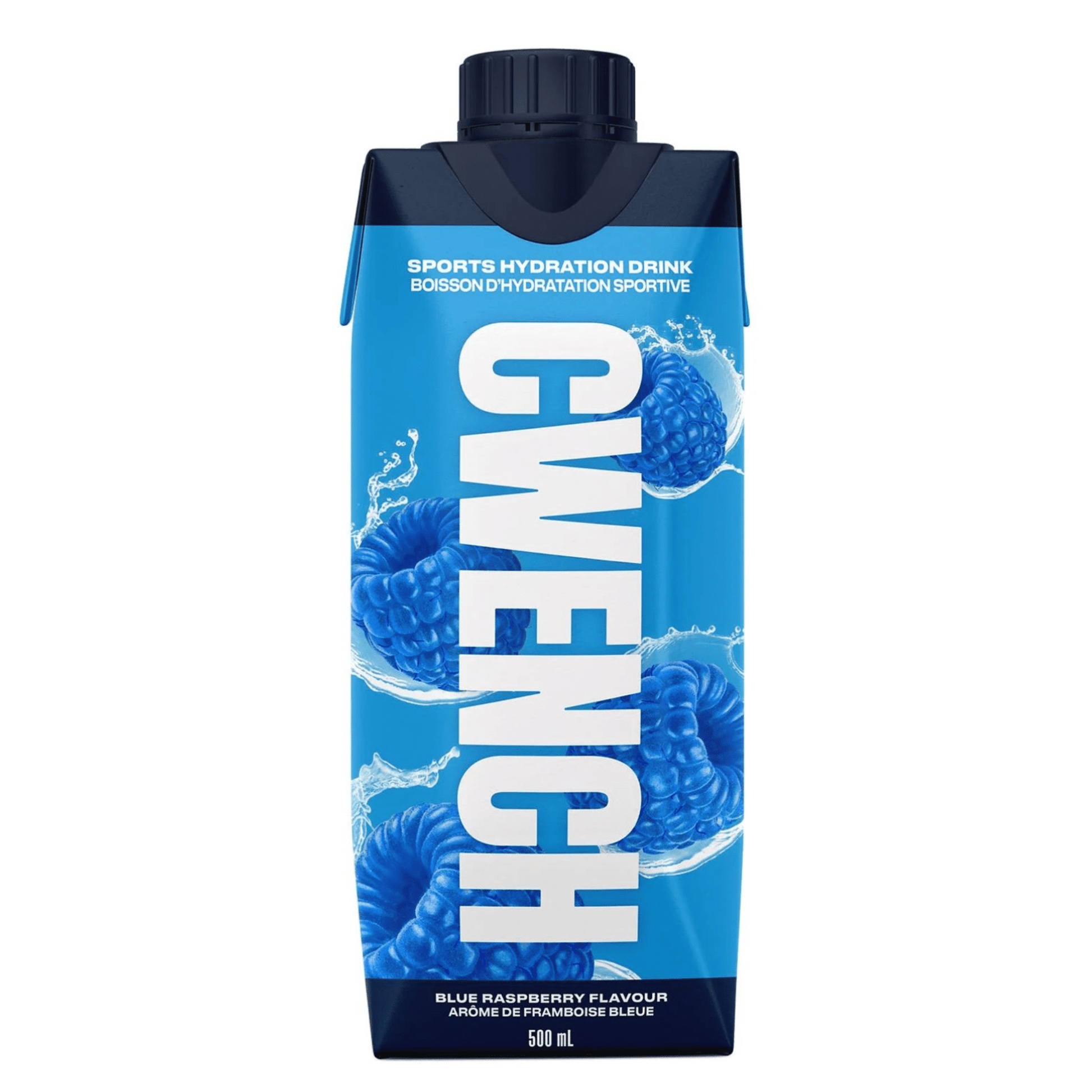 Cwench Sports Drink Blue Raspberry 500ml - A Tasty Drink That Keeps You Hydrated, A Smooth Blend of Mildly Sweet and Slightly Tart Flavours, Provides a Refreshing Experience With a Subtle Hint of Coolness