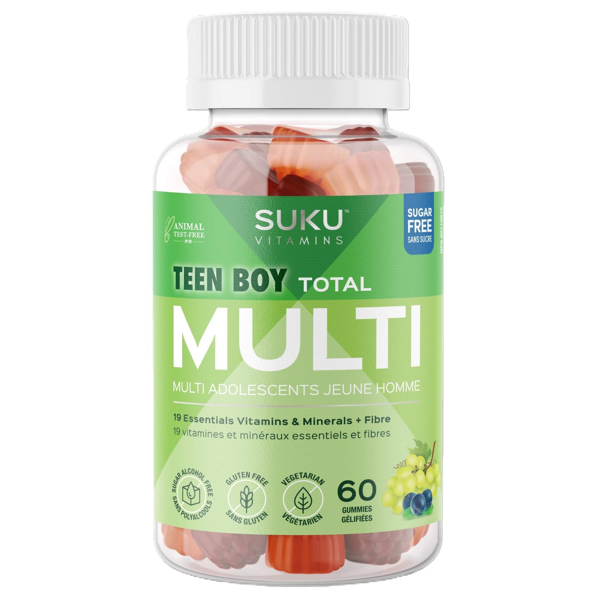 Suku Vitamins Teen Boy Total Multi 60 Gummies