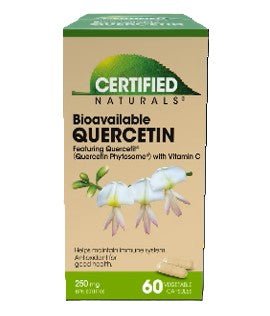 Certified Naturals Bioavailable Quercetin 60 Capsules - Helps in Wound Healing, Promotes Collagen Formation for Maintenance of Healthy Bones, Cartilage, Teeth, and Gums