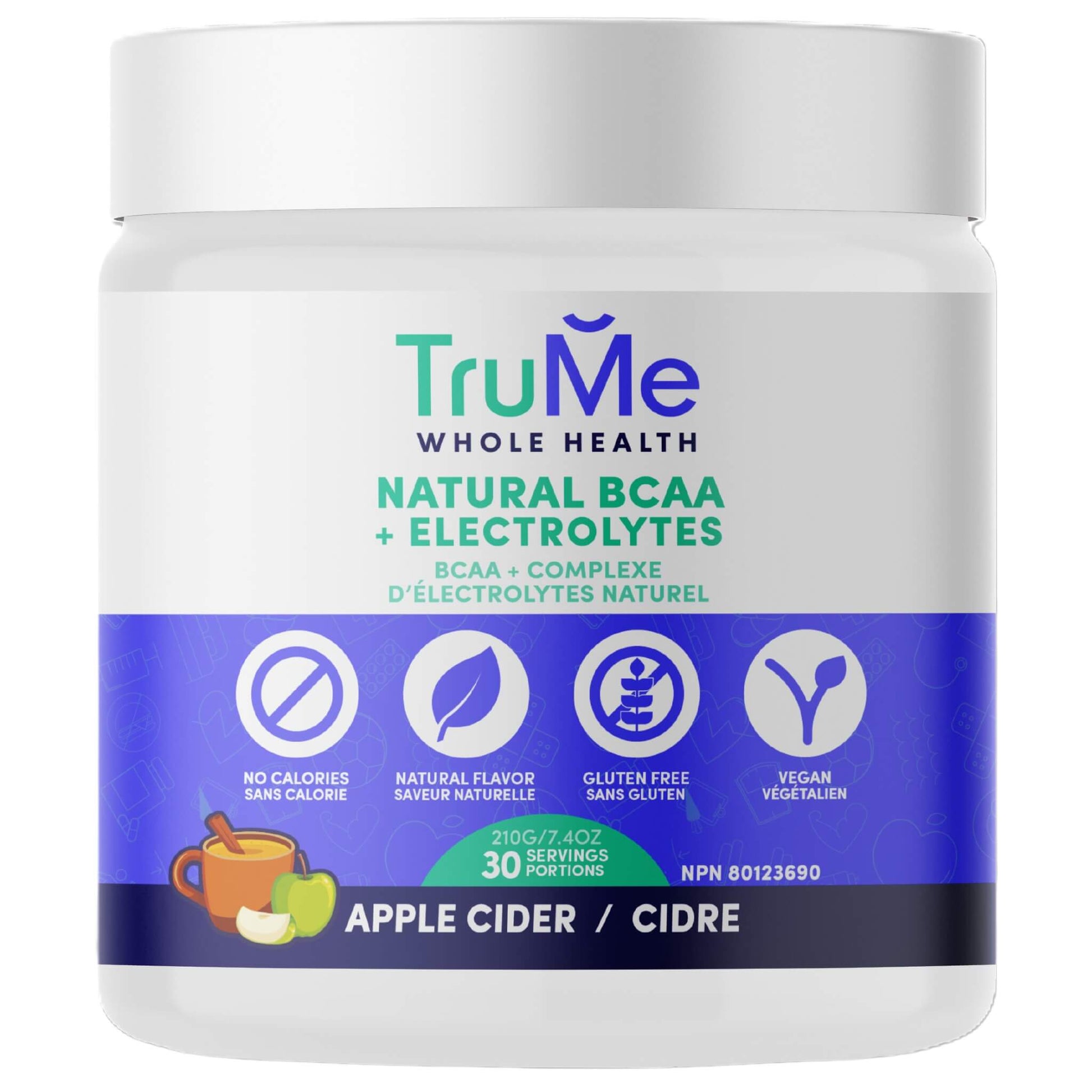 TruMe Whole Health BCAA+Electrolyte Apple Cider 210g