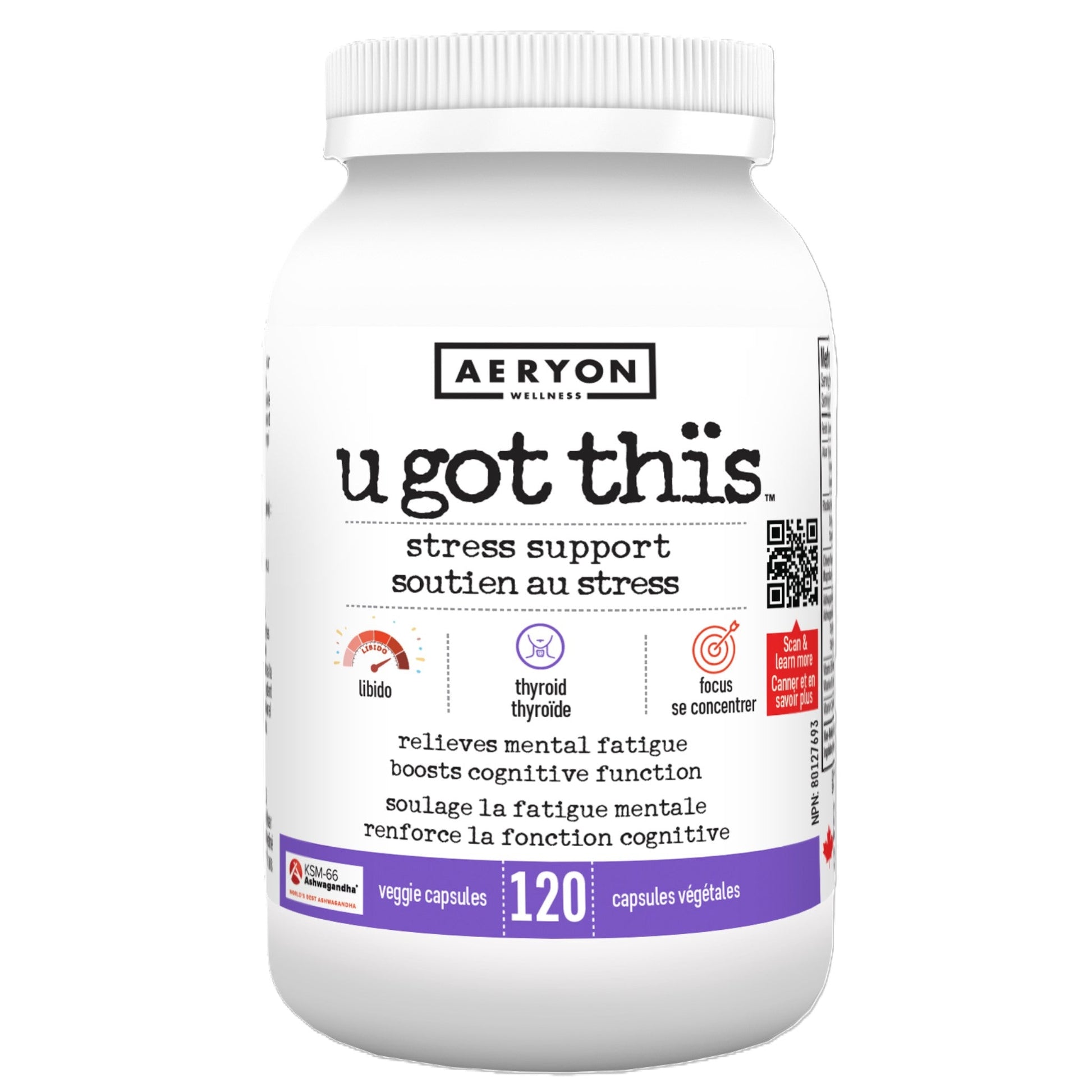 Aeryon Wellness U Got This 120 Vegetarian Capsules