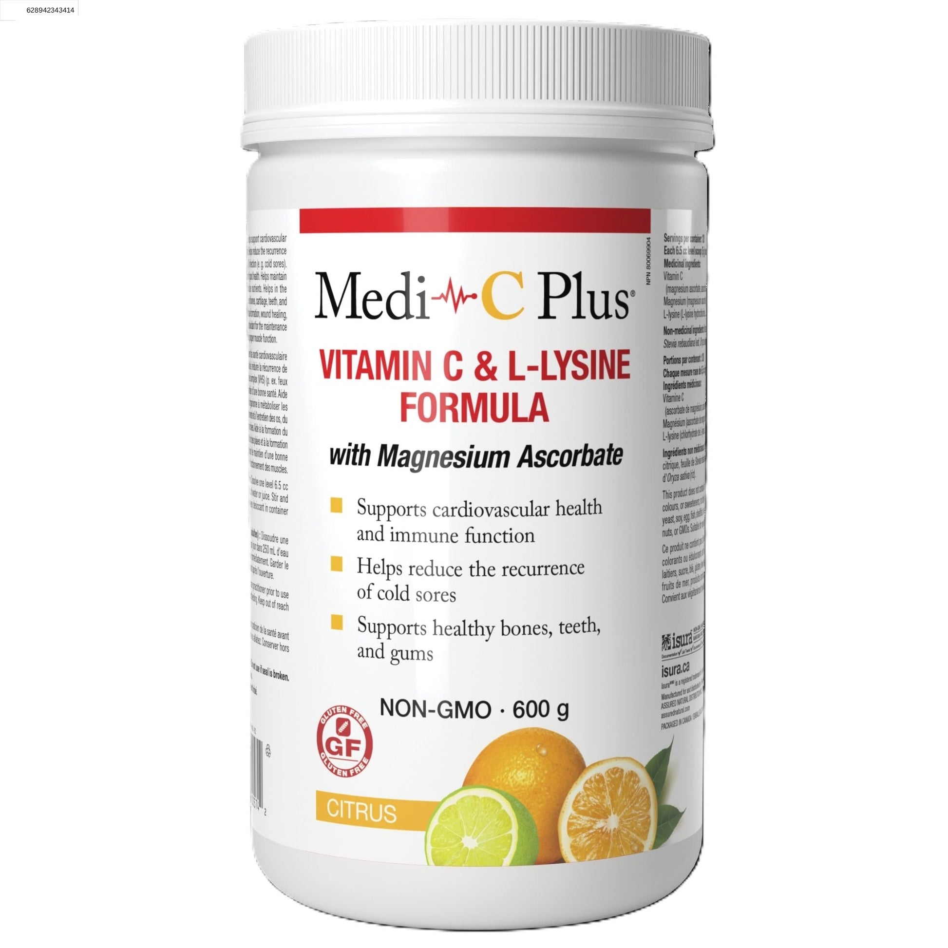 Medi-C Plus With Magnesium Ascorbate Citrus 600g