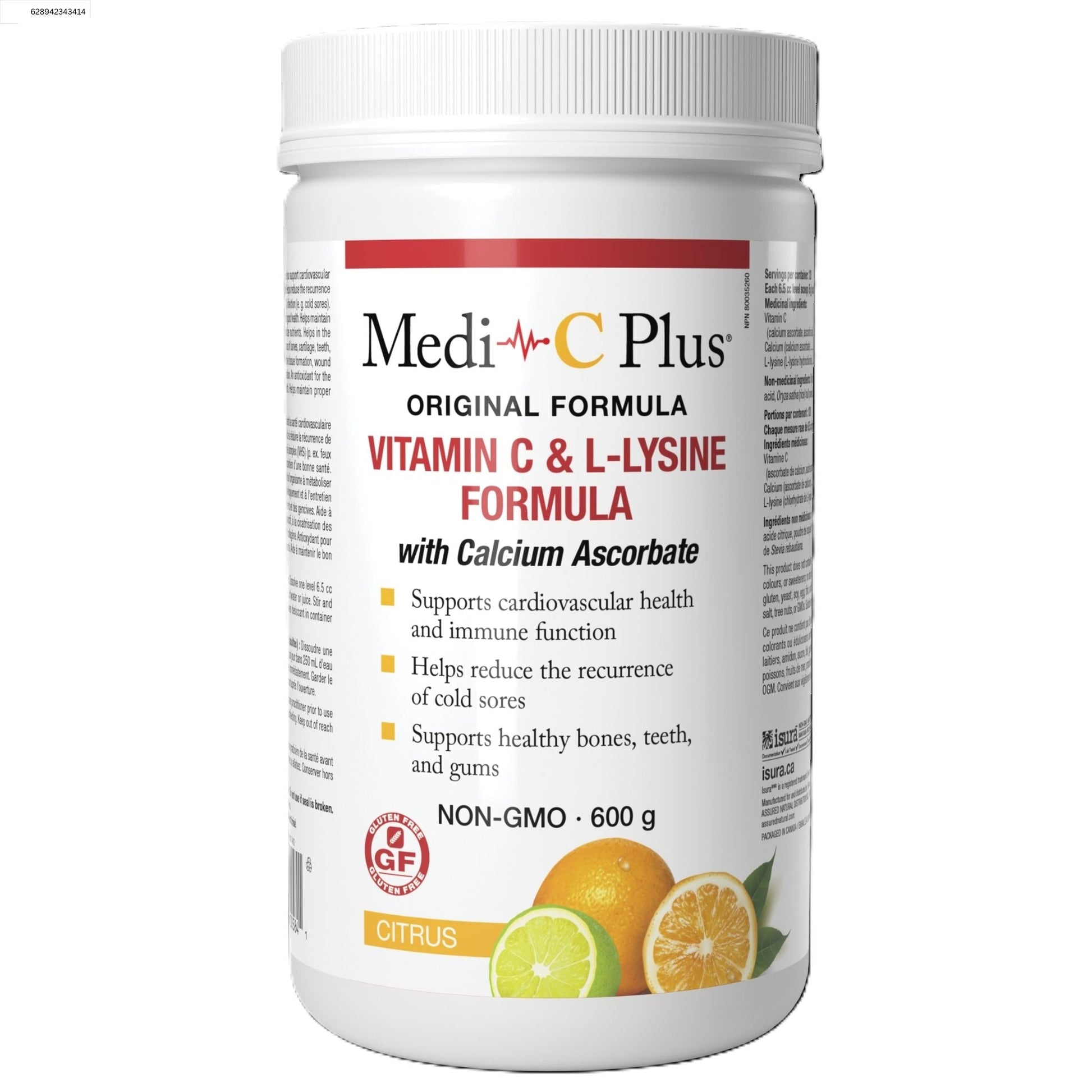 Medi-C Plus With Calcium Ascorbate Citrus 600g