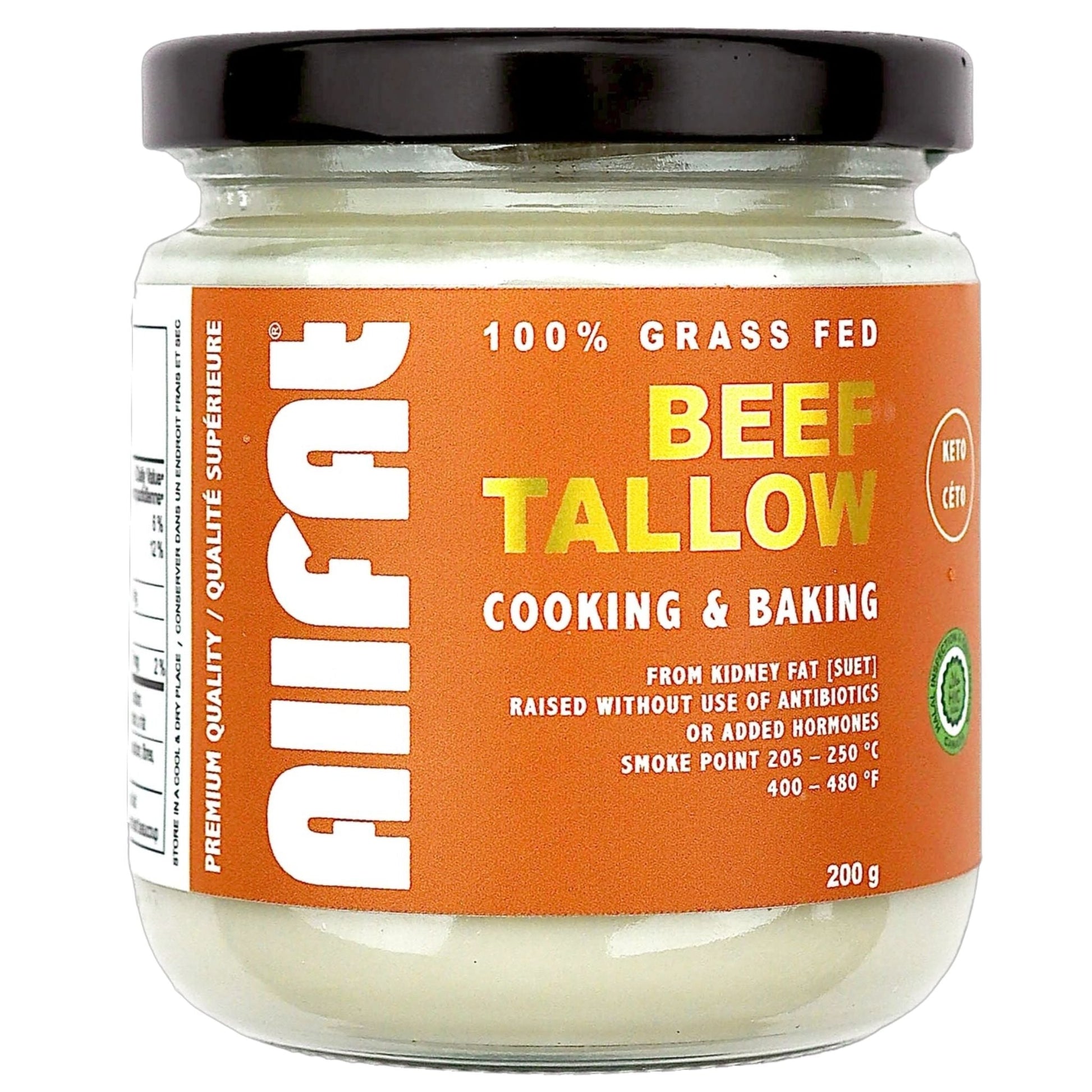 Allfat 100% Grass Fed Beef Tallow Cooking And Baking 200g