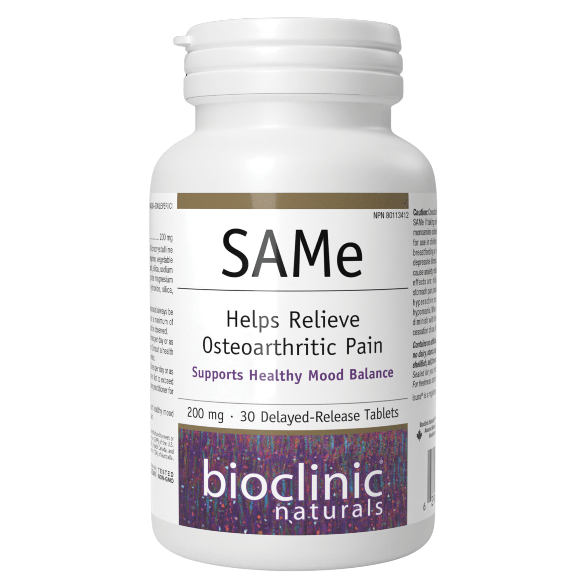 Bioclinic Naturals SAMe 200mg 30 Tablets