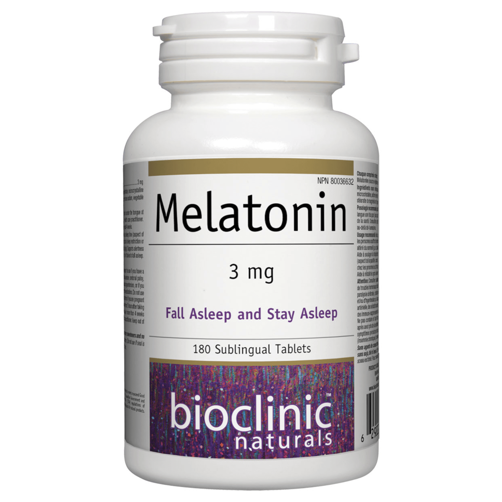 Bioclinic Naturals Melatonin 3mg 180 Sublingual Tablets