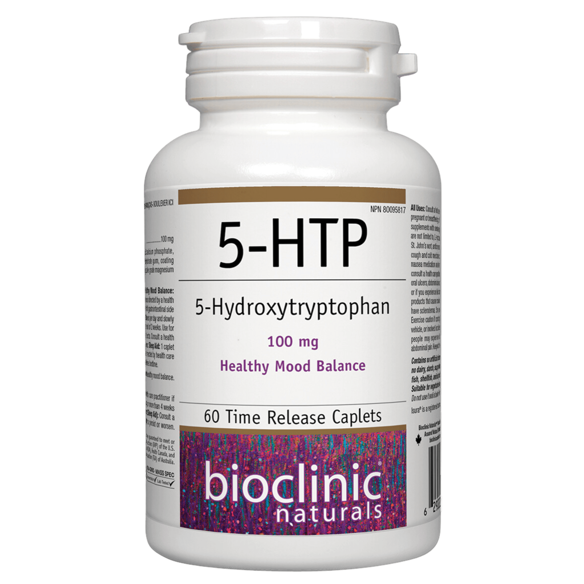 Bioclinic Naturals 5-HTP 100mg 60 Time Release Caplets