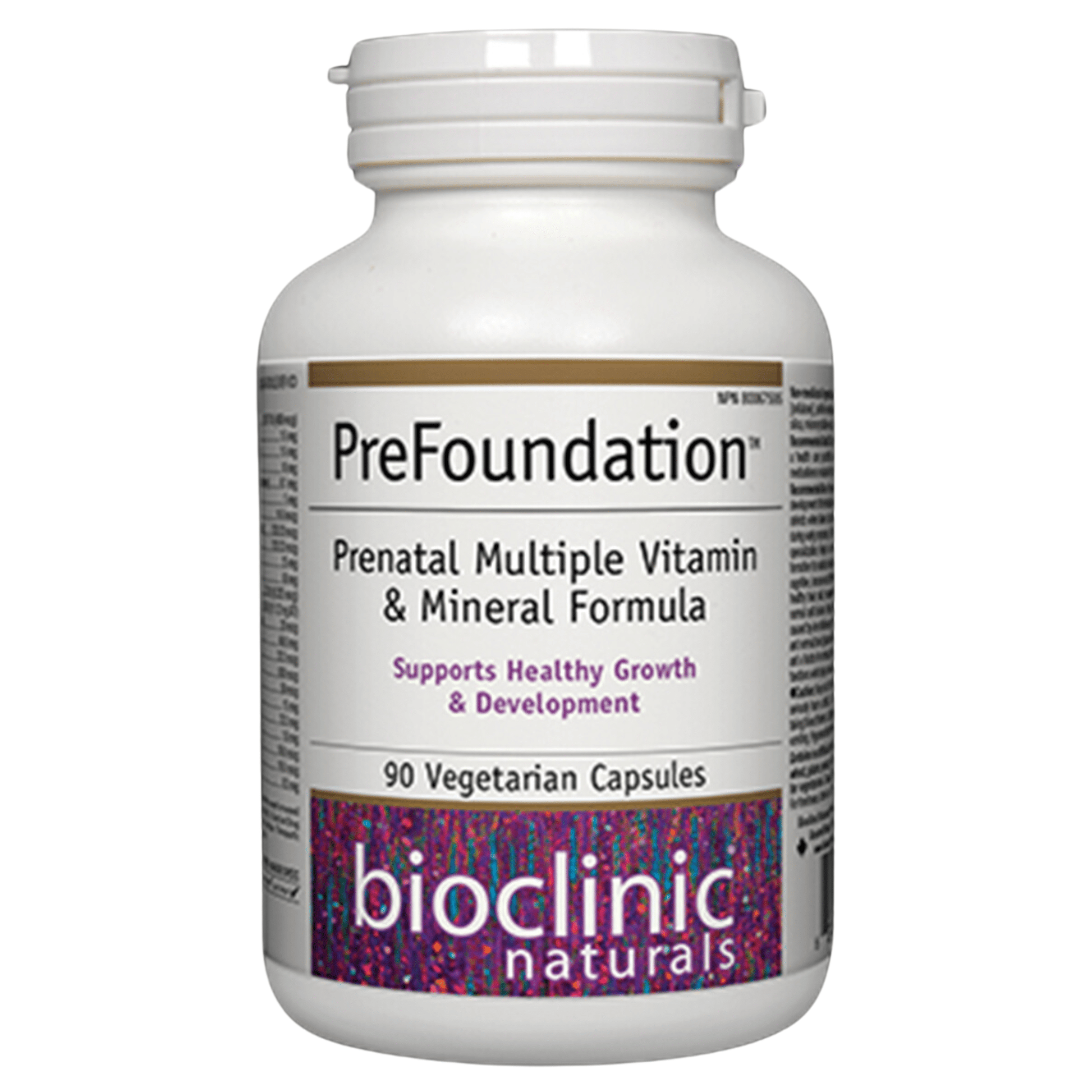 Bioclinic Naturals PreFoundation Prenatal Multi Vitamin & Mineral 90 Vegan Capsules