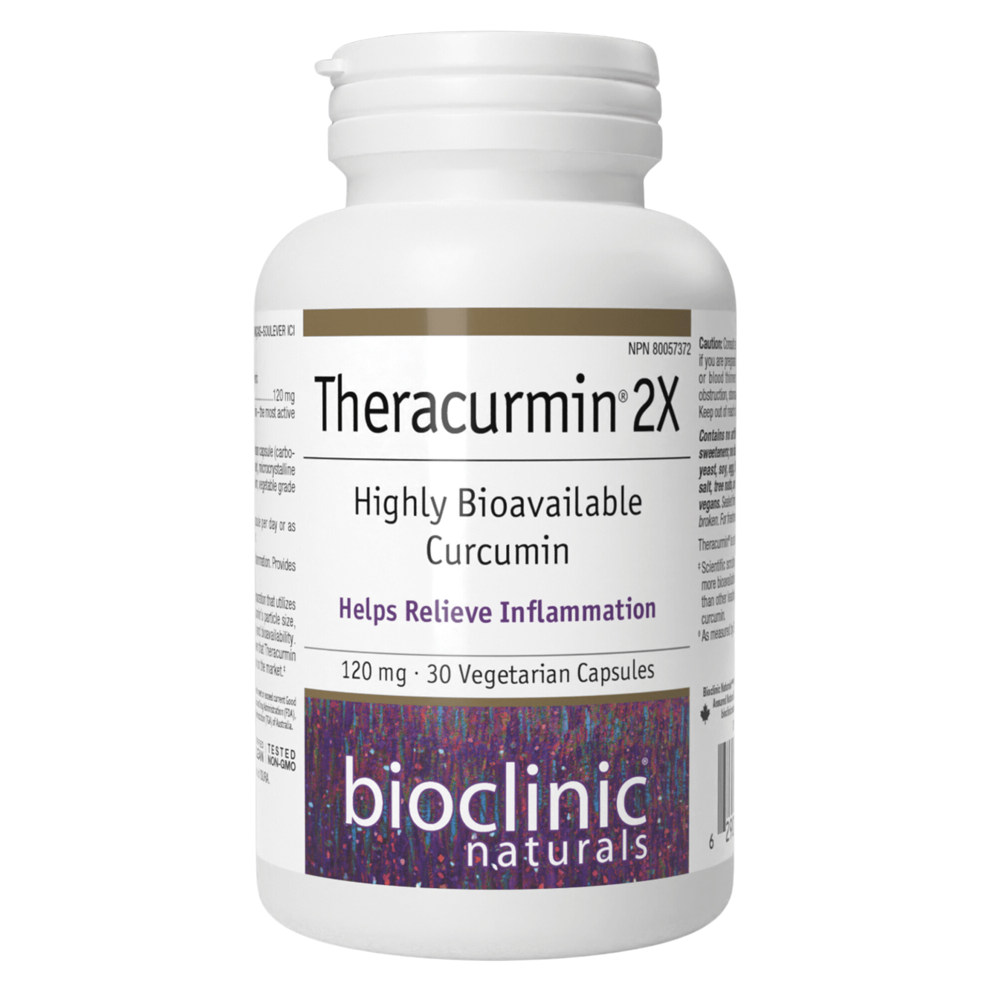 Bioclinic Naturals Theracurmin 2X 120mg 30 Vegetarian Capsules
